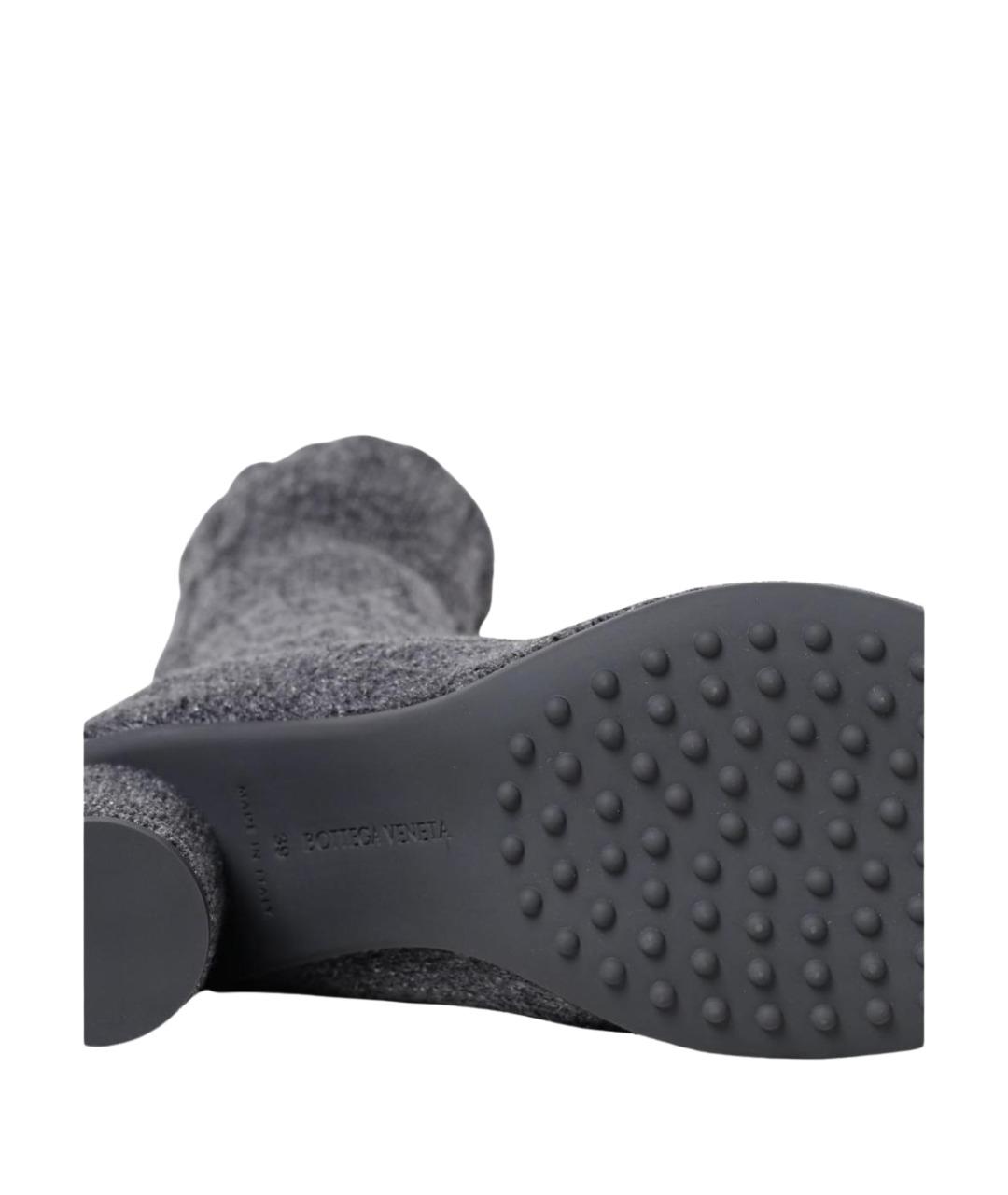 BOTTEGA VENETA Антрацитовые текстильные сапоги, фото 4