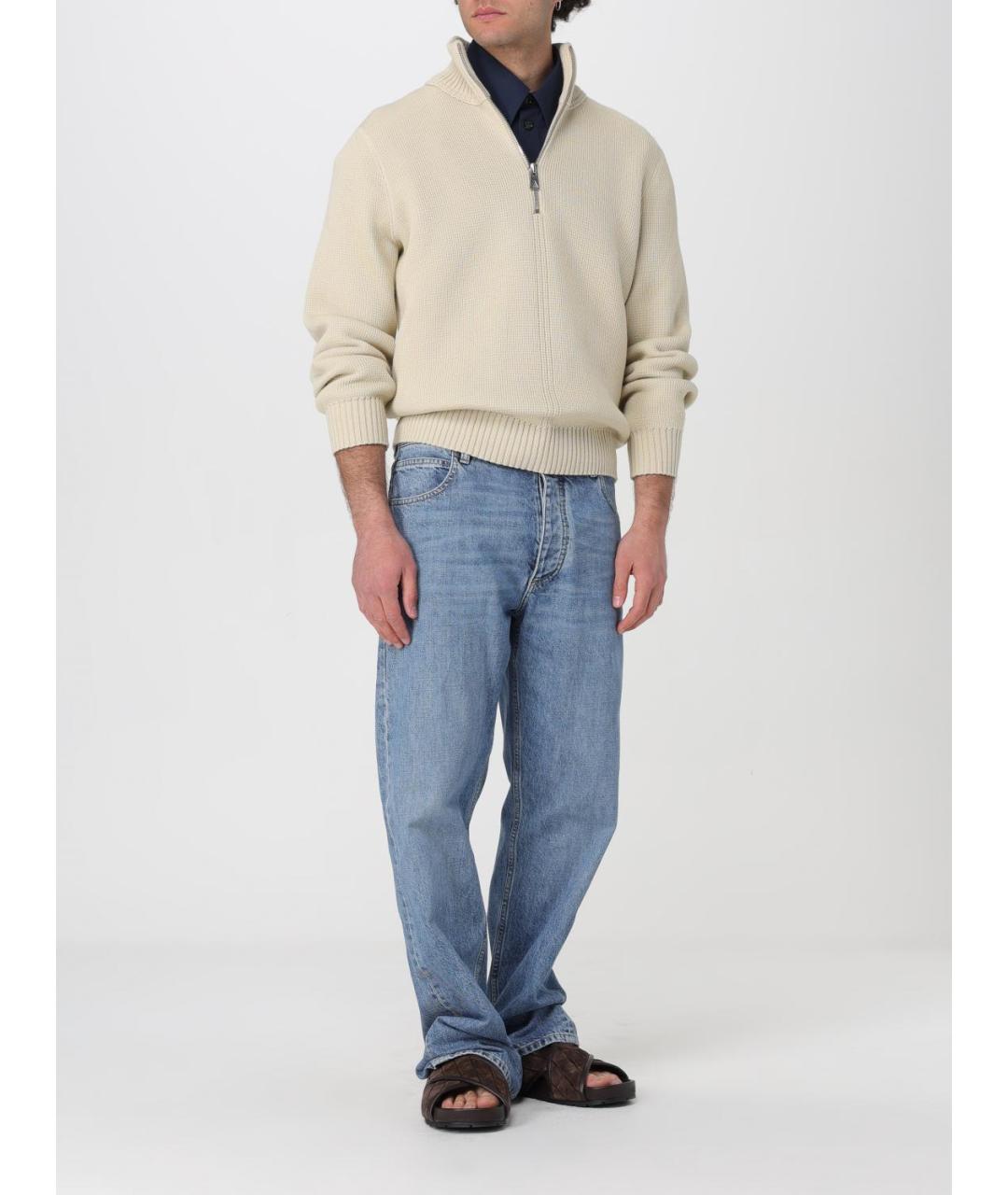 BOTTEGA VENETA Синяя хлопковая кэжуал рубашка, фото 2