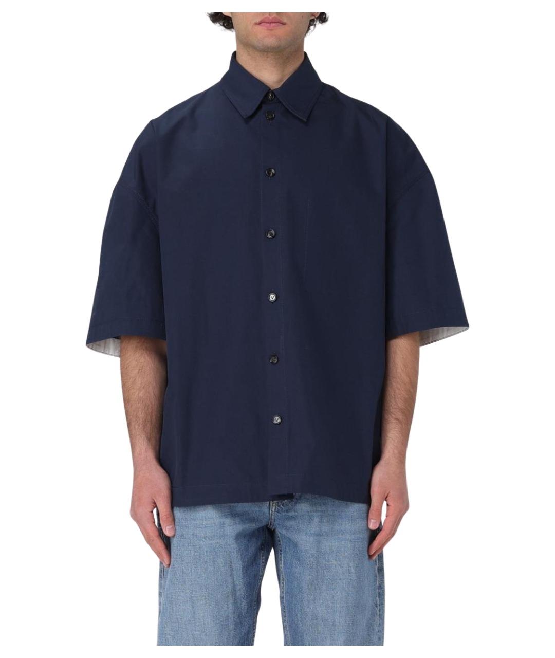 BOTTEGA VENETA Синяя хлопковая кэжуал рубашка, фото 1