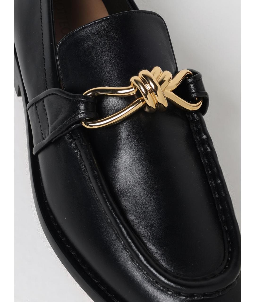 BOTTEGA VENETA Черные кожаные лоферы, фото 4