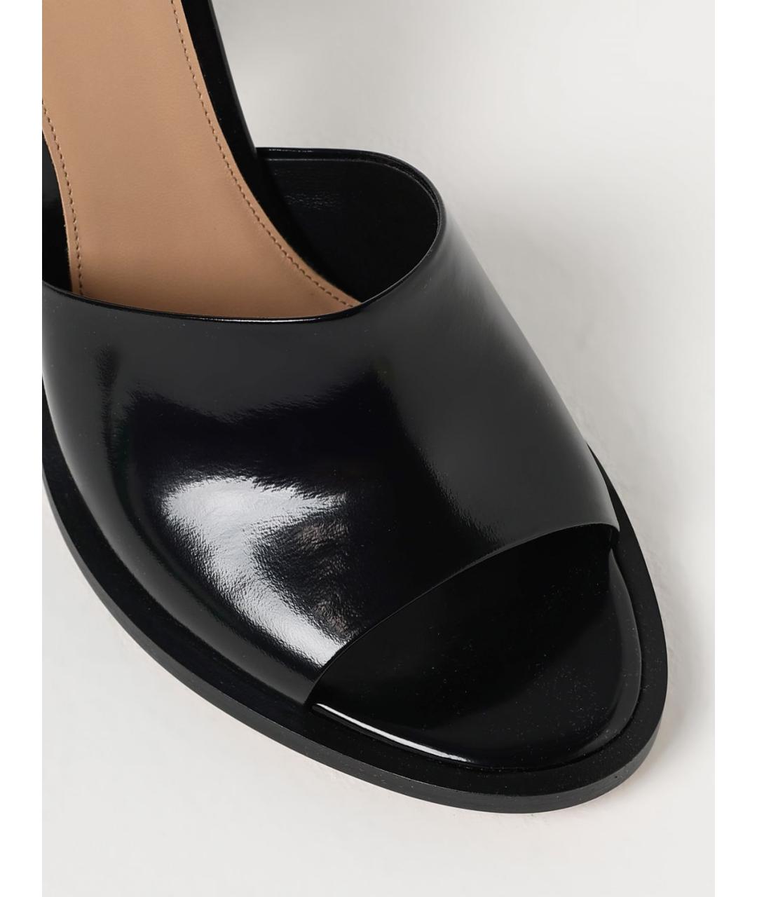 BOTTEGA VENETA Черные кожаные мюли, фото 4