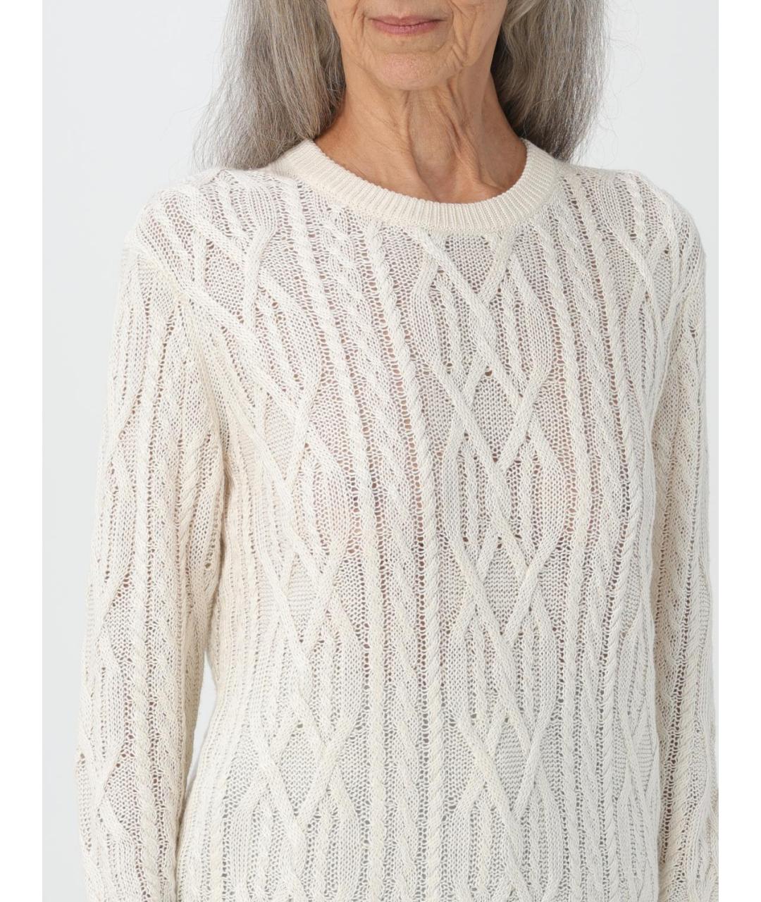 THEORY Бежевый льняной джемпер / свитер, фото 3