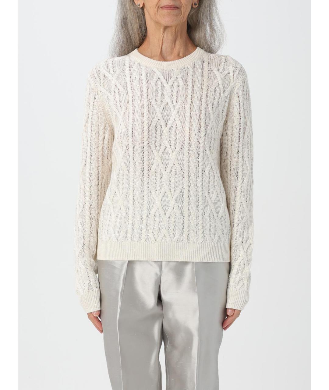 THEORY Бежевый льняной джемпер / свитер, фото 4