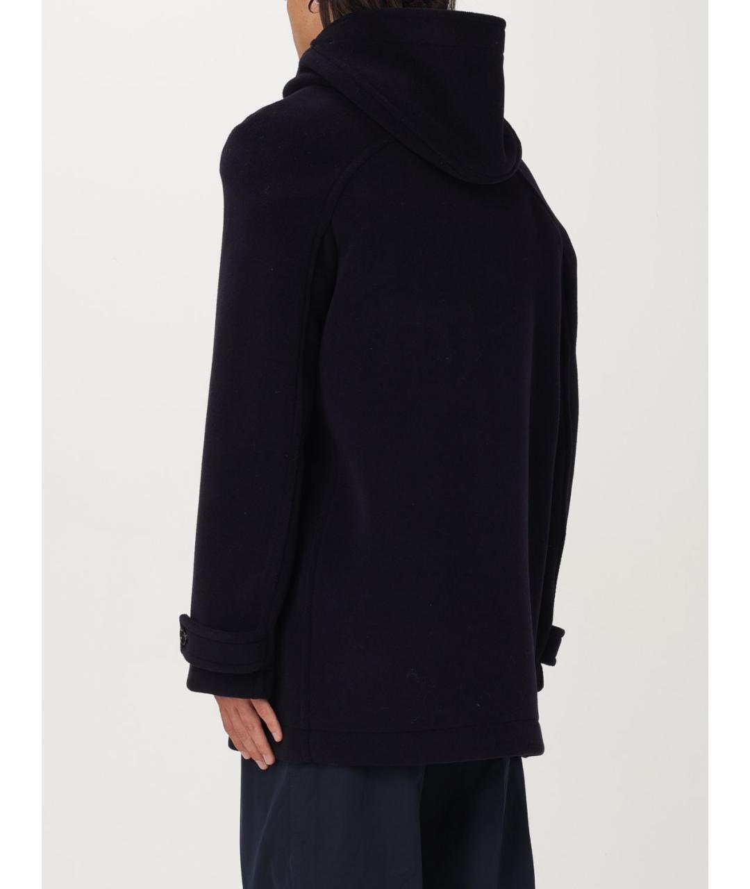 BOTTEGA VENETA Темно-синее шерстяное пальто, фото 4