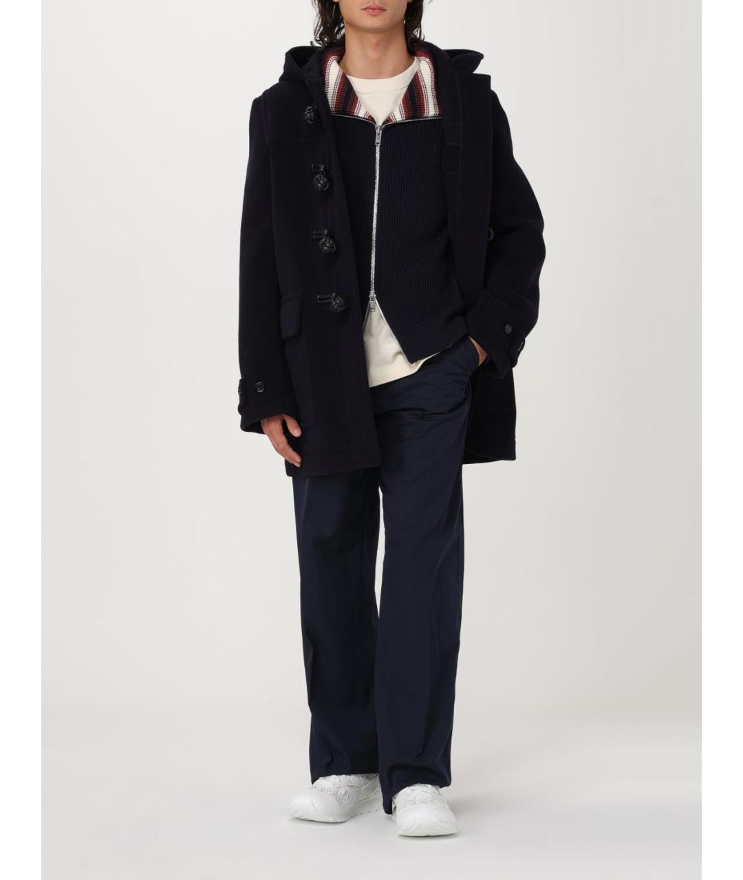 BOTTEGA VENETA Темно-синее шерстяное пальто, фото 3