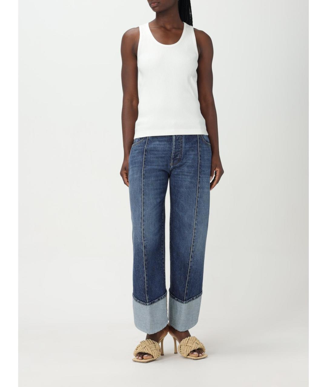 BOTTEGA VENETA Белая хлопковая майка, фото 2