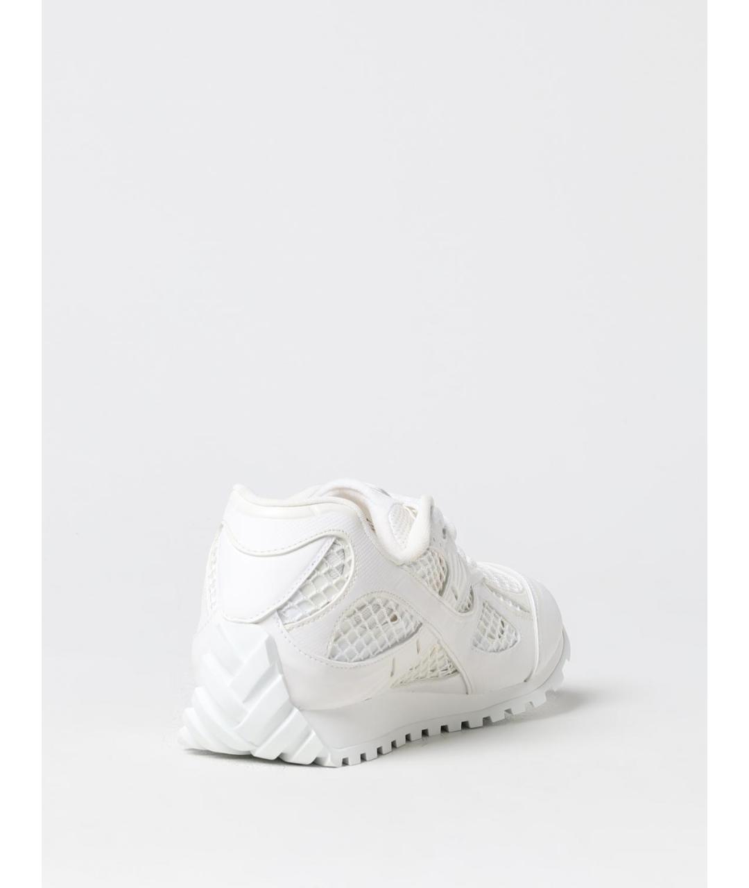 BOTTEGA VENETA Белые текстильные низкие кроссовки / кеды, фото 3