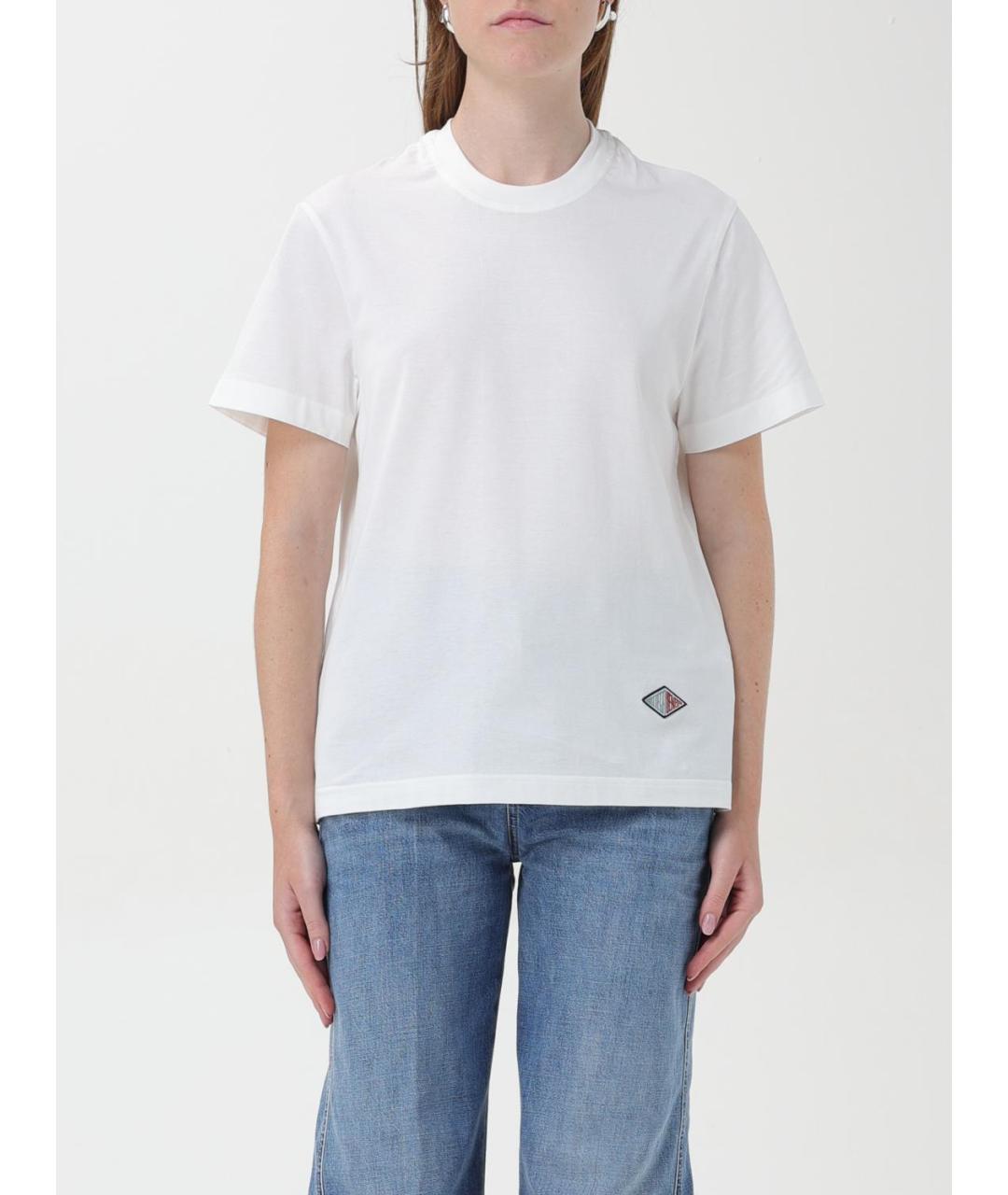 BOTTEGA VENETA Белая хлопковая футболка, фото 2