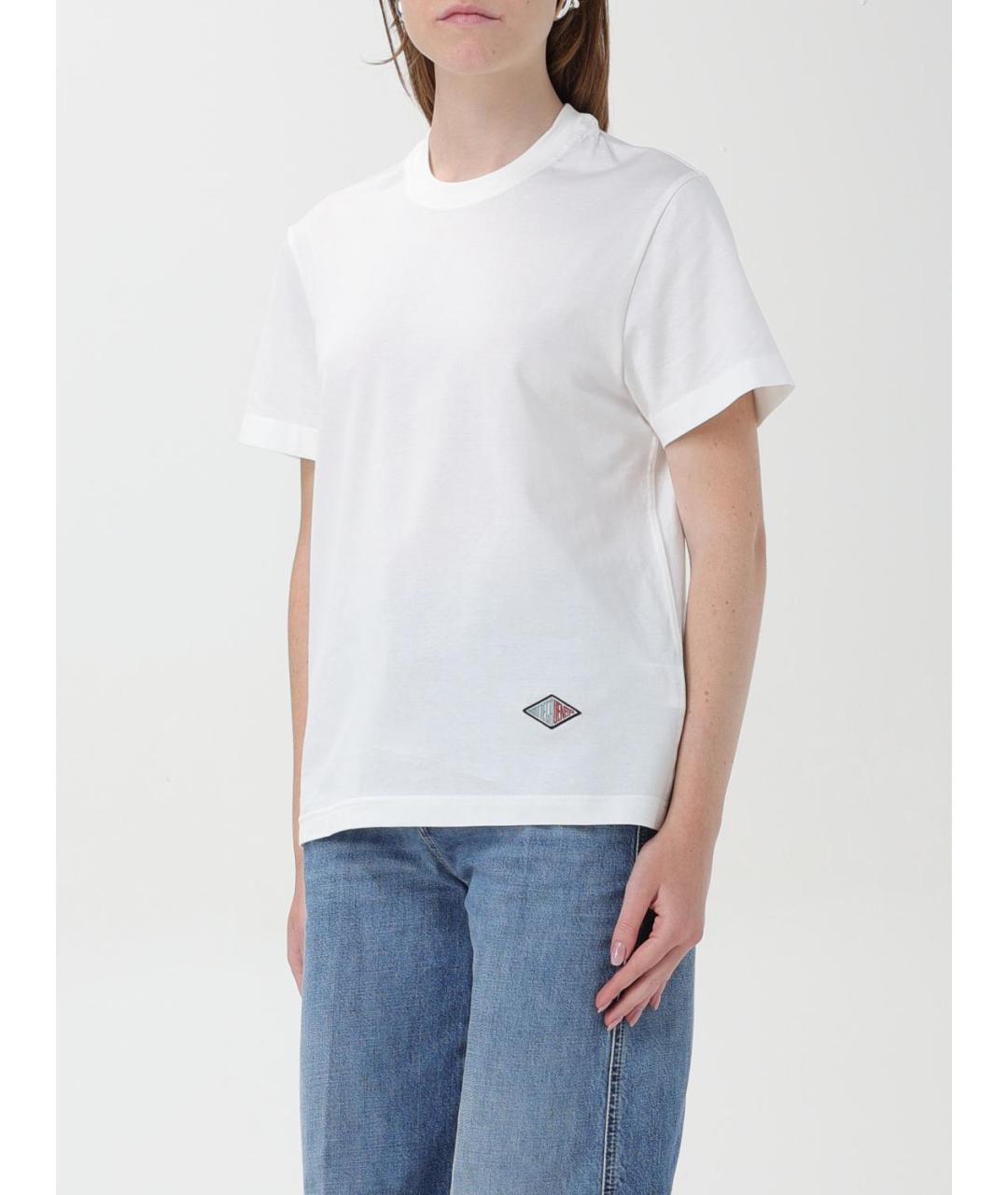 BOTTEGA VENETA Белая хлопковая футболка, фото 4