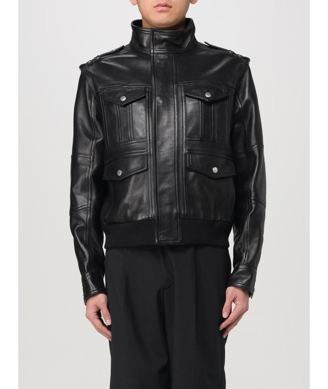 BALMAIN Черная кожаная куртка, фото 6