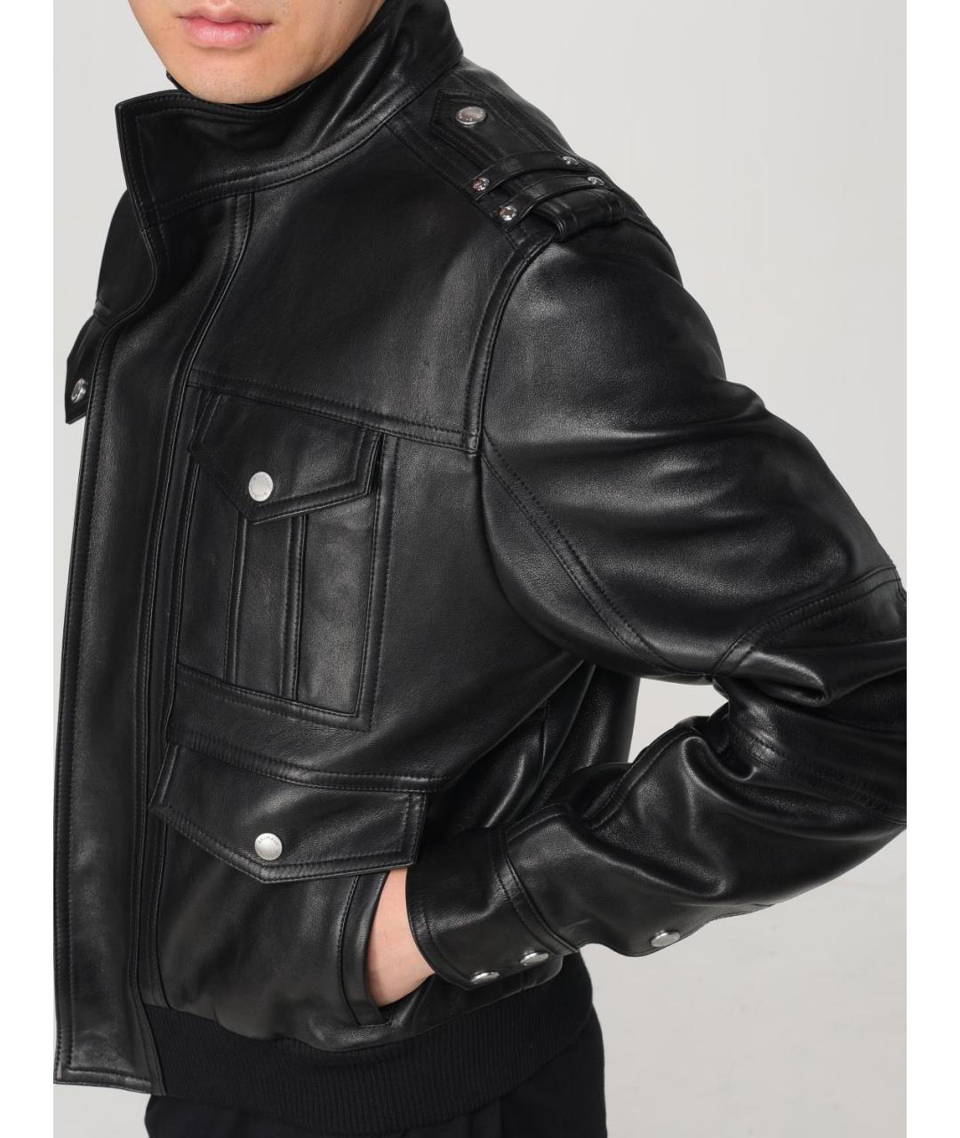 BALMAIN Черная кожаная куртка, фото 5