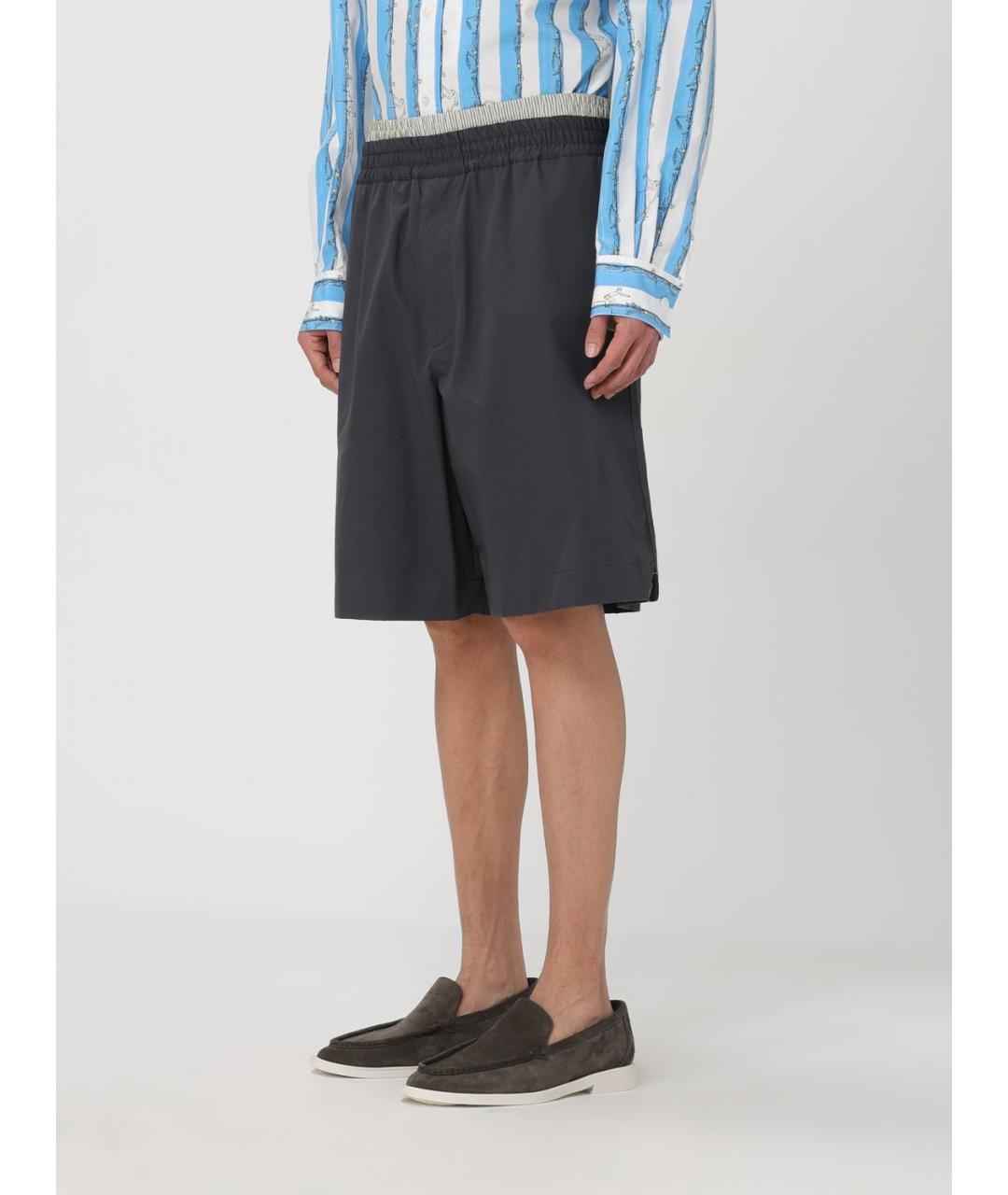 BOTTEGA VENETA Серые хлопковые шорты, фото 4