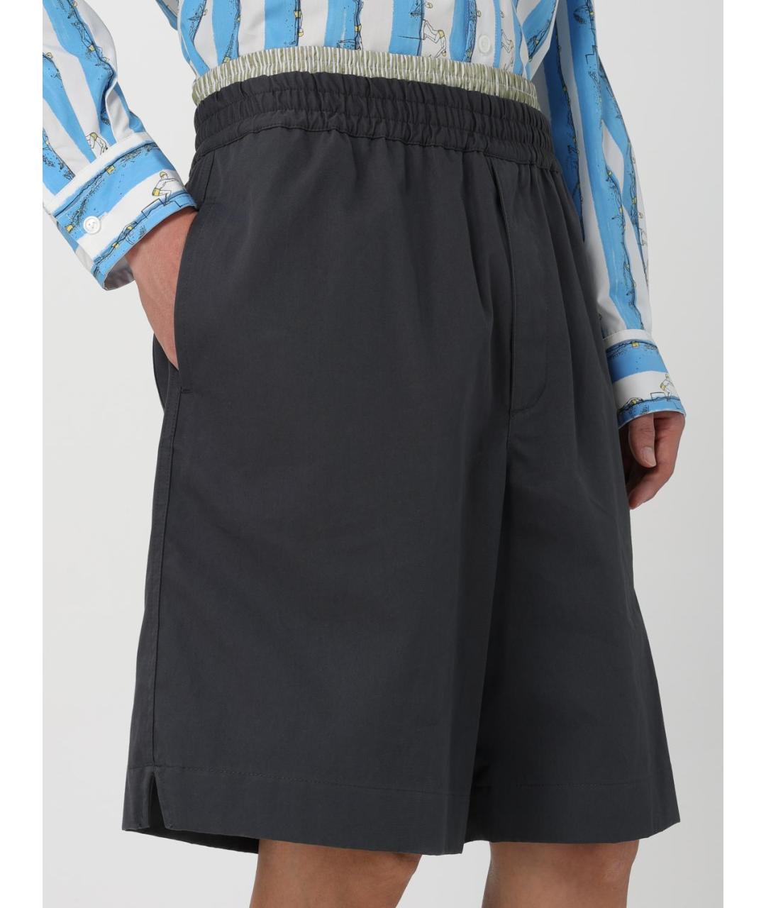 BOTTEGA VENETA Серые хлопковые шорты, фото 5
