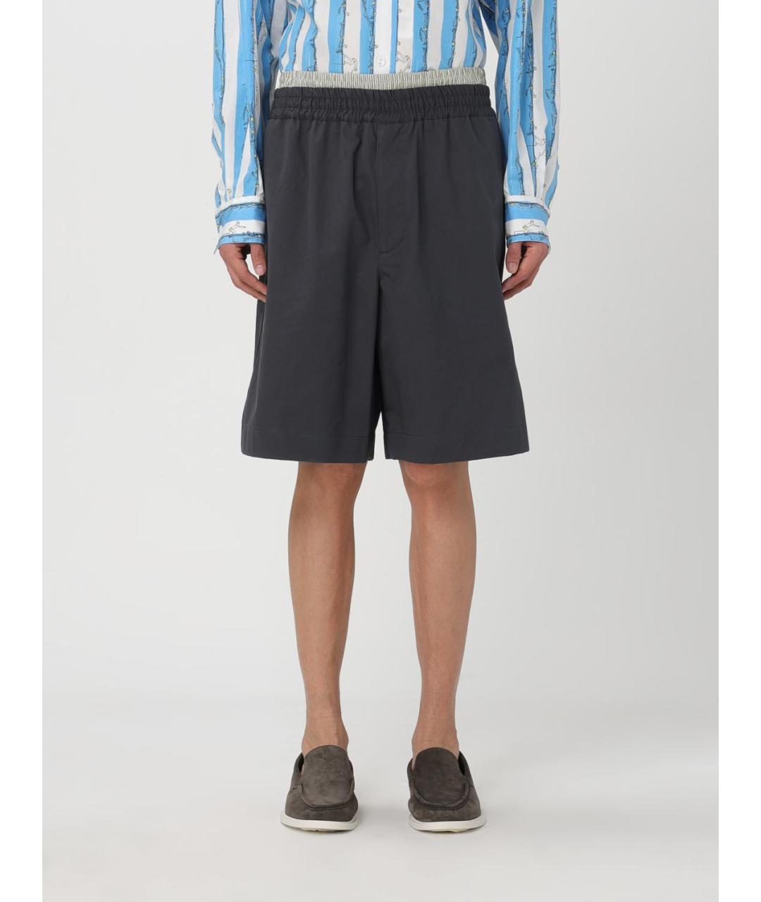 BOTTEGA VENETA Серые хлопковые шорты, фото 6