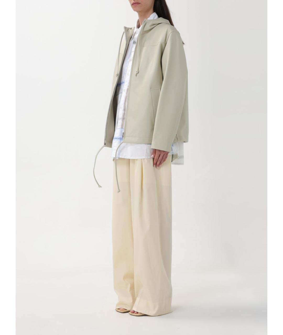 BOTTEGA VENETA Бежевая кожаная куртка, фото 5