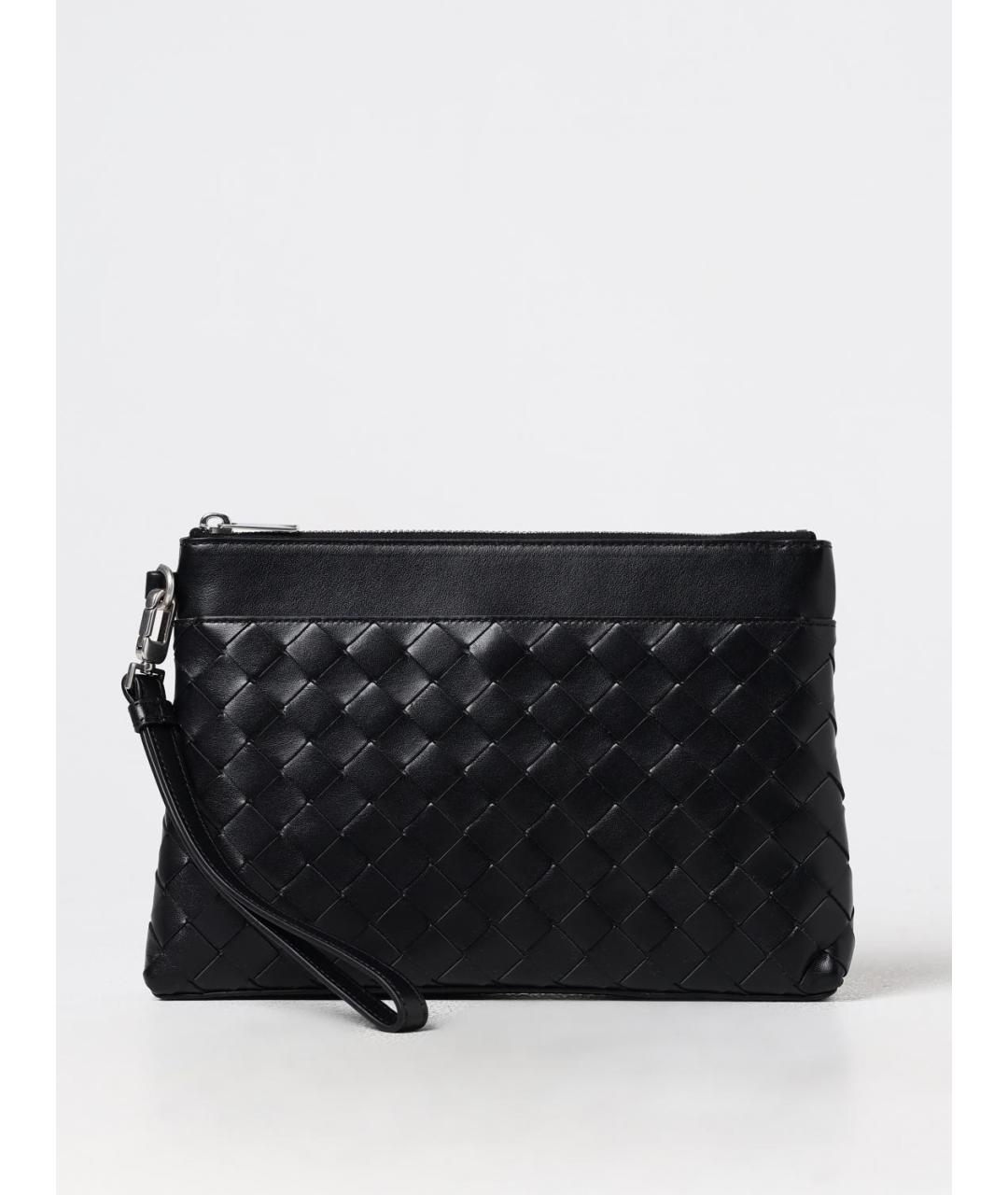 BOTTEGA VENETA Черная кожаная папка для документов, фото 6