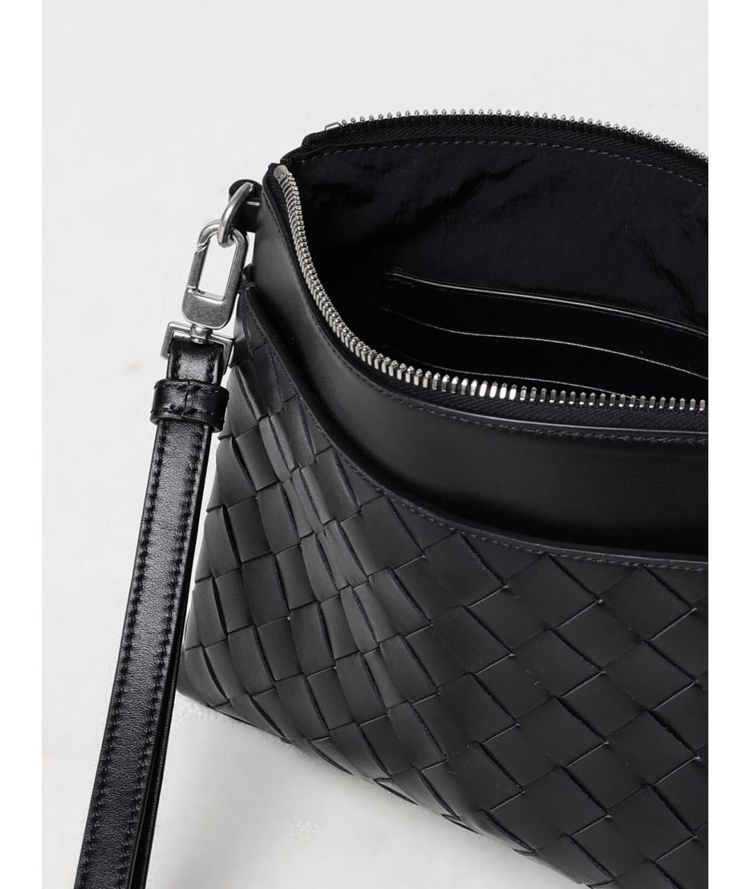 BOTTEGA VENETA Черная кожаная папка для документов, фото 4