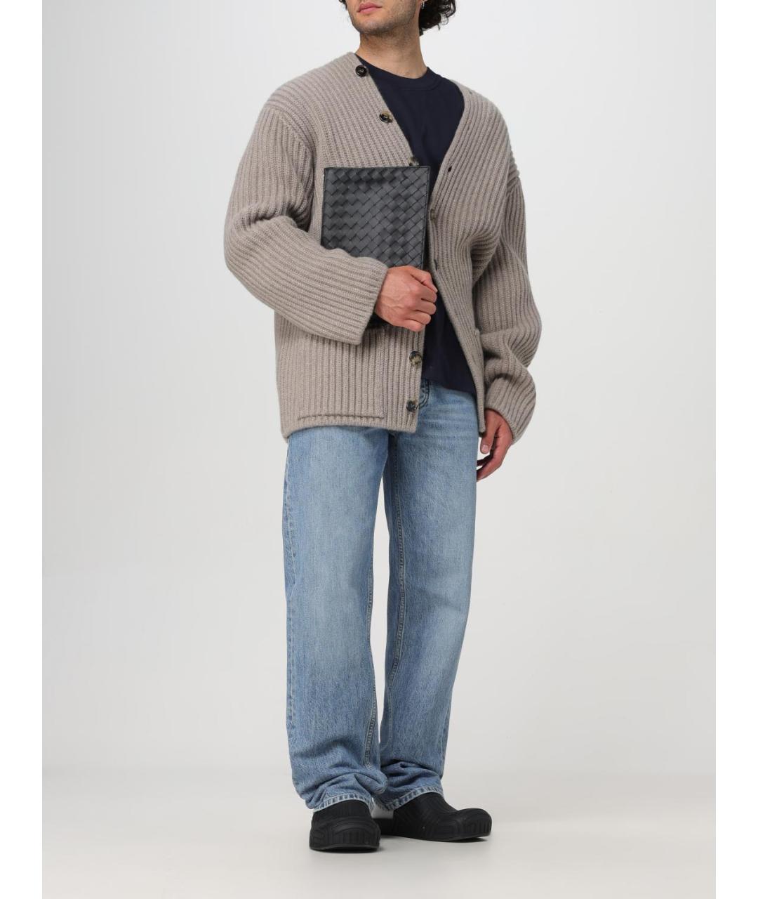 BOTTEGA VENETA Бежевый шерстяной кардиган, фото 3
