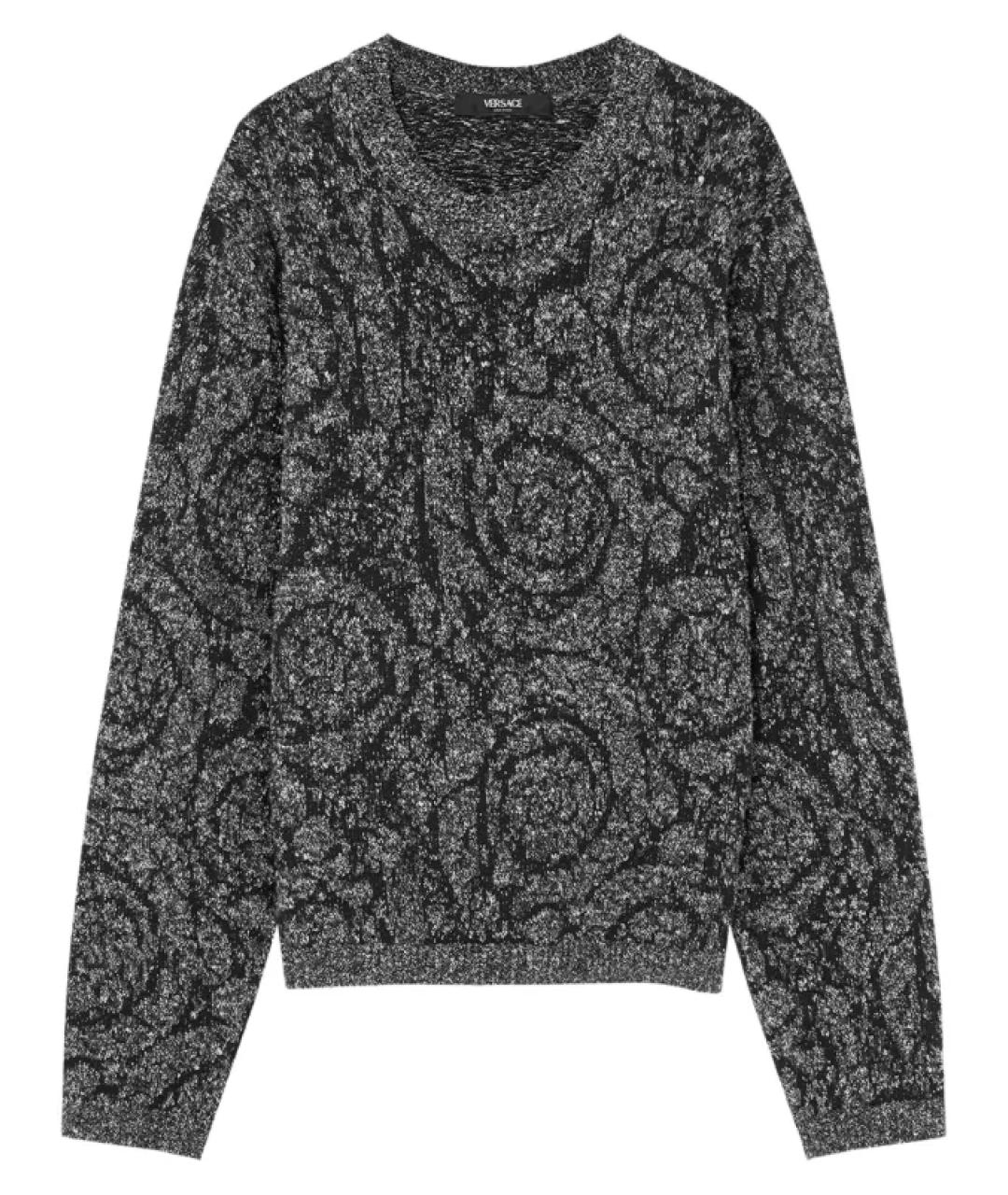 VERSACE Серый хлопковый джемпер / свитер, фото 1