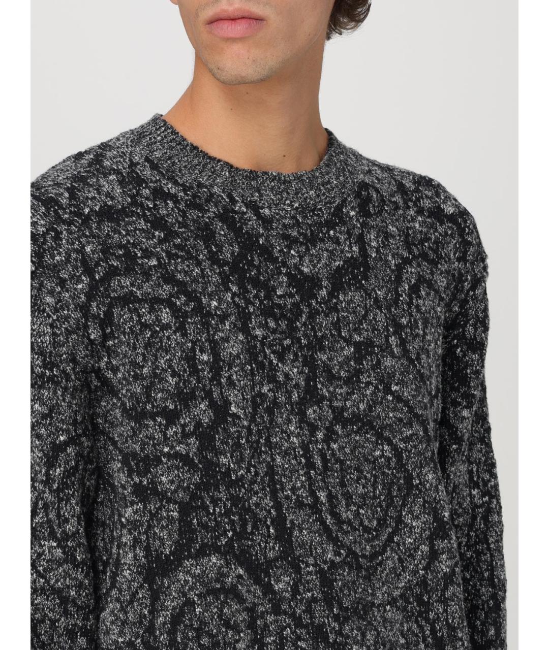 VERSACE Серый хлопковый джемпер / свитер, фото 6