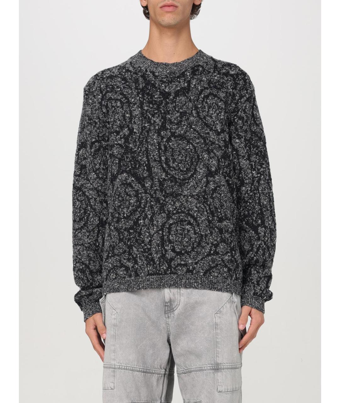 VERSACE Серый хлопковый джемпер / свитер, фото 2