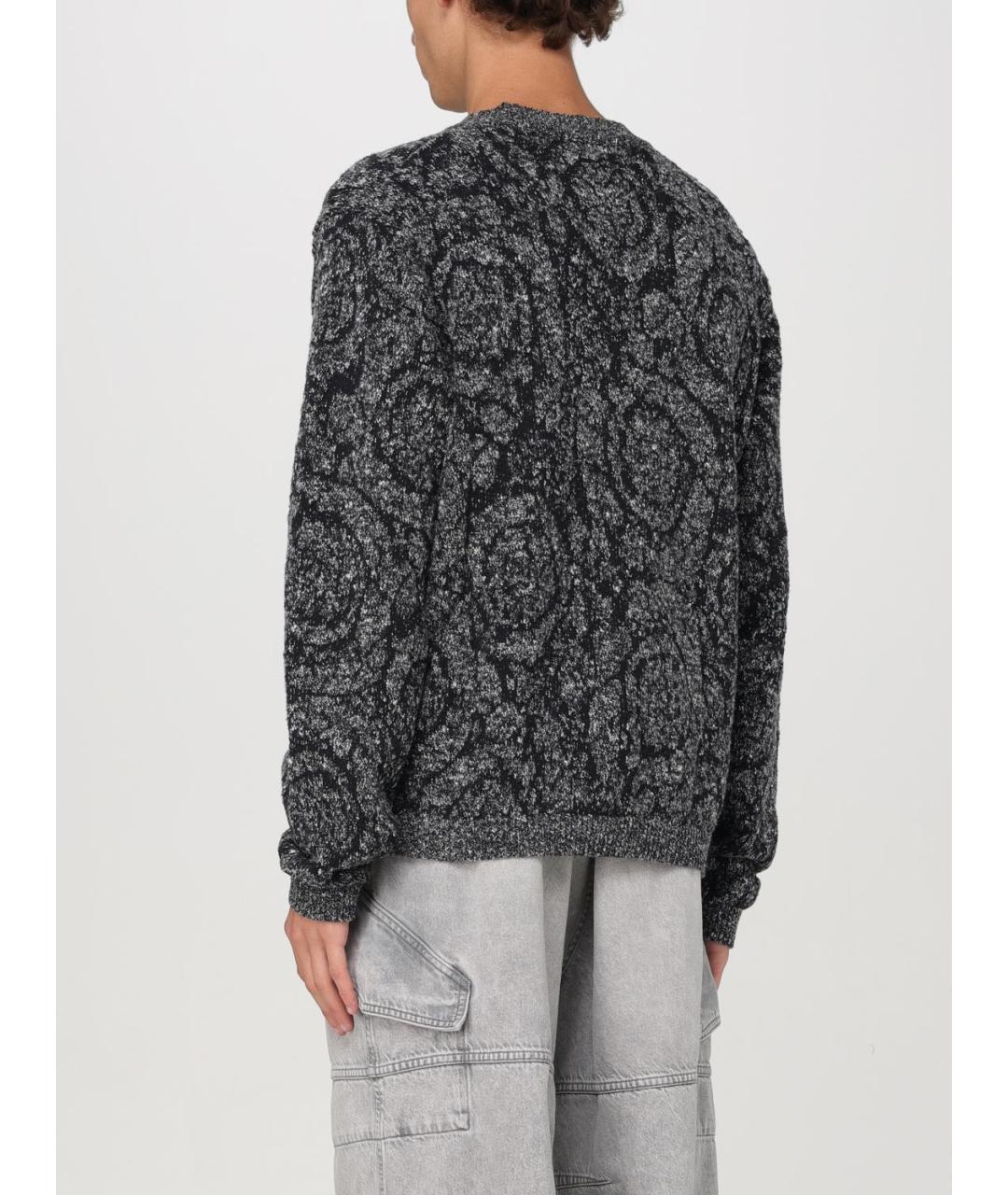 VERSACE Серый хлопковый джемпер / свитер, фото 4