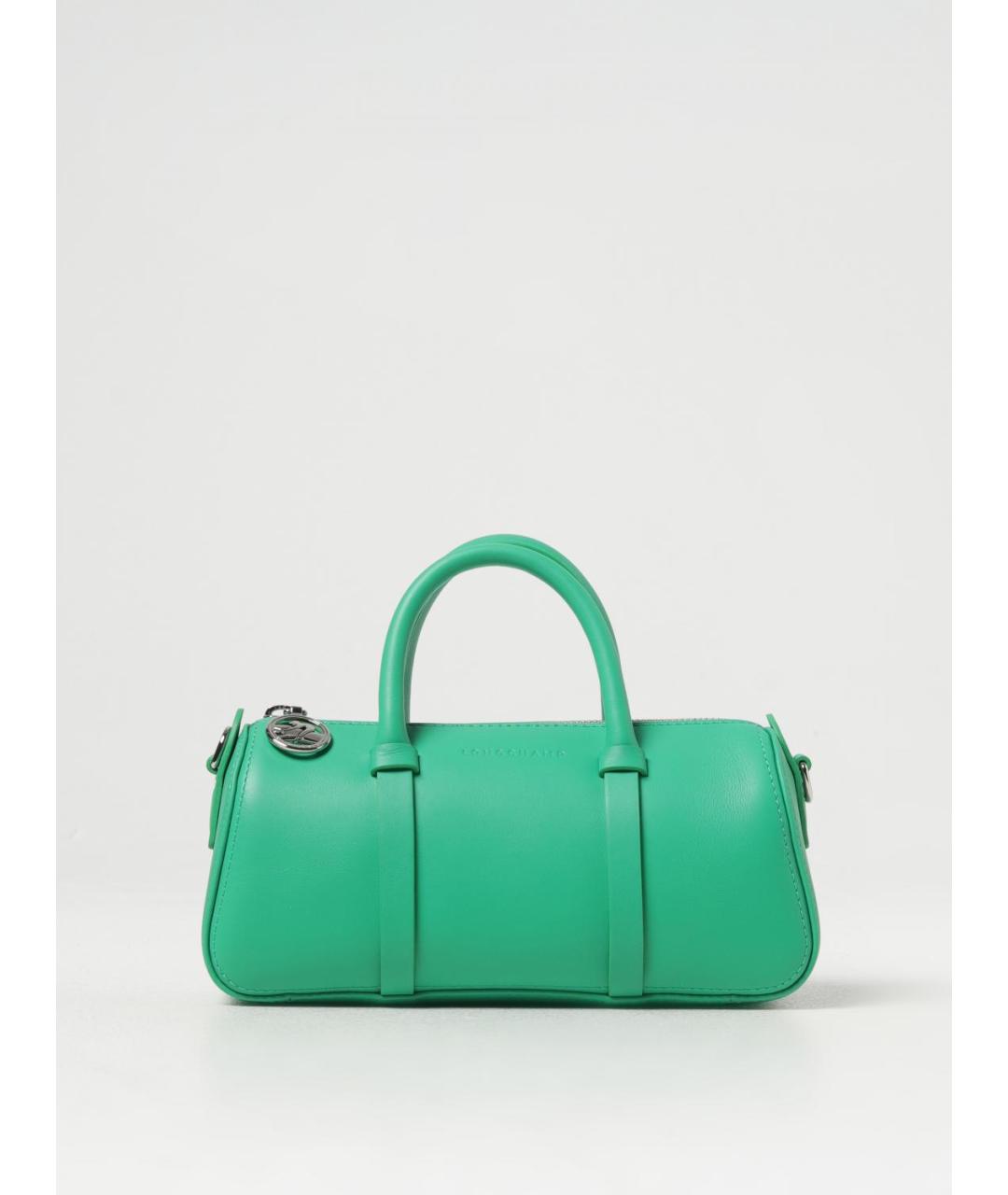 LONGCHAMP Зеленая кожаная сумка тоут, фото 4