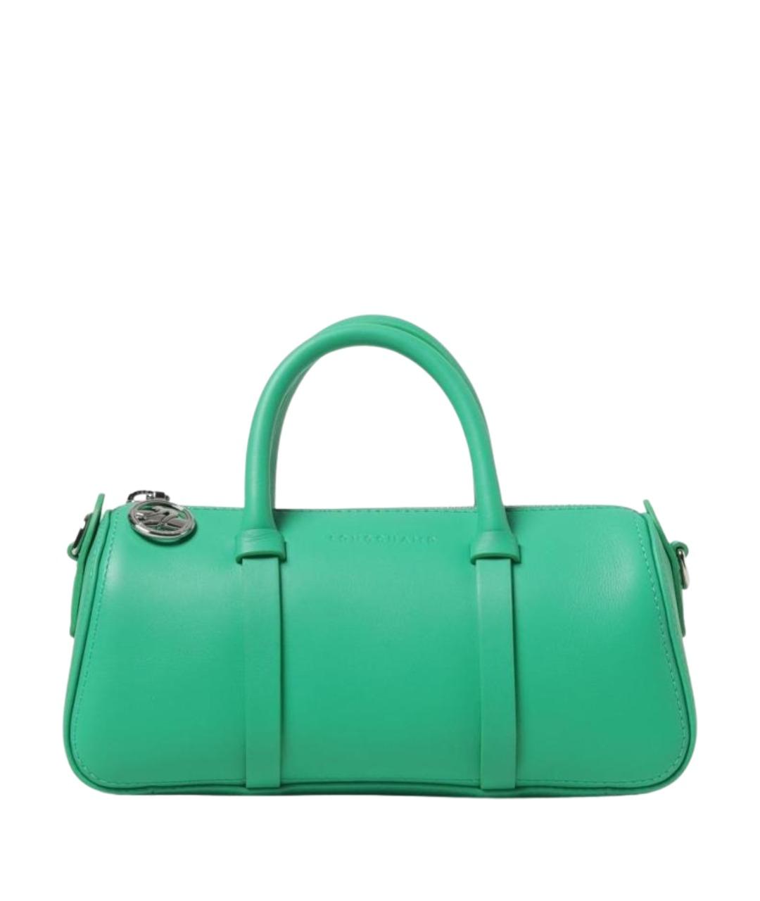 LONGCHAMP Зеленая кожаная сумка тоут, фото 1