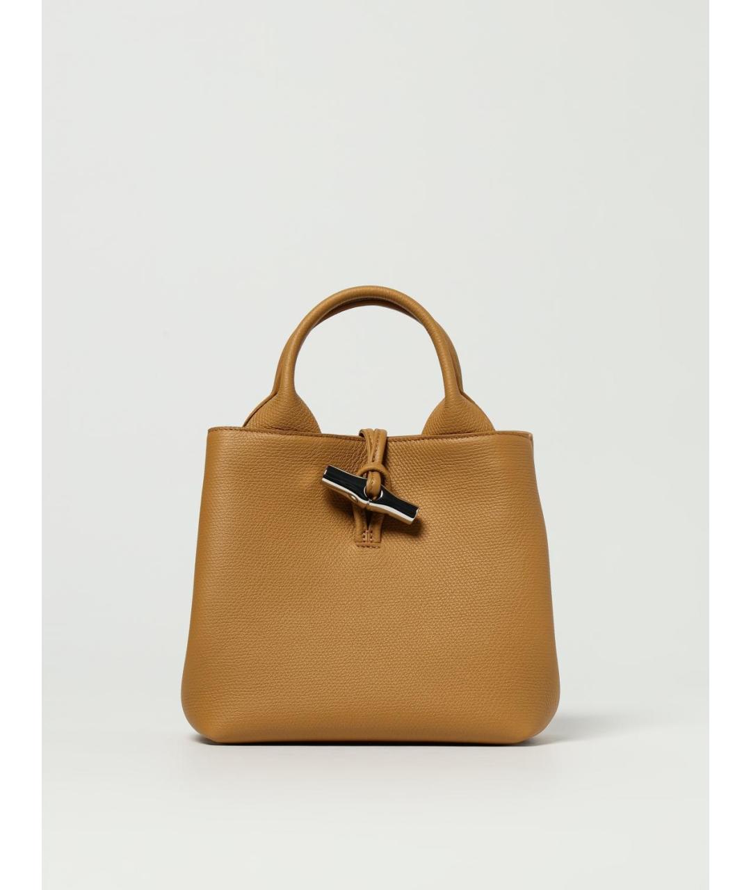 LONGCHAMP Бежевая кожаная сумка тоут, фото 4