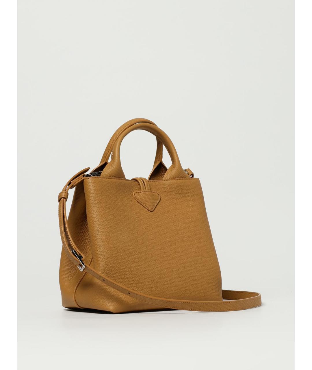 LONGCHAMP Бежевая кожаная сумка тоут, фото 2