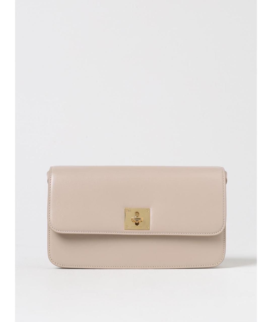 GOLDEN GOOSE DELUXE BRAND Бежевая кожаная сумка через плечо, фото 7