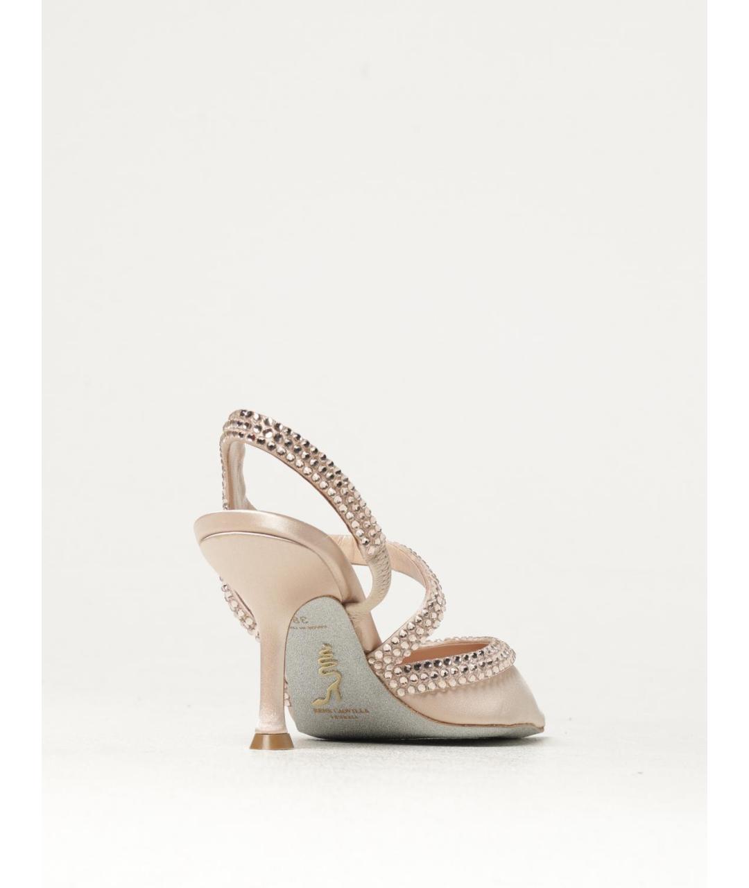 RENE CAOVILLA Бежевые текстильные туфли, фото 3