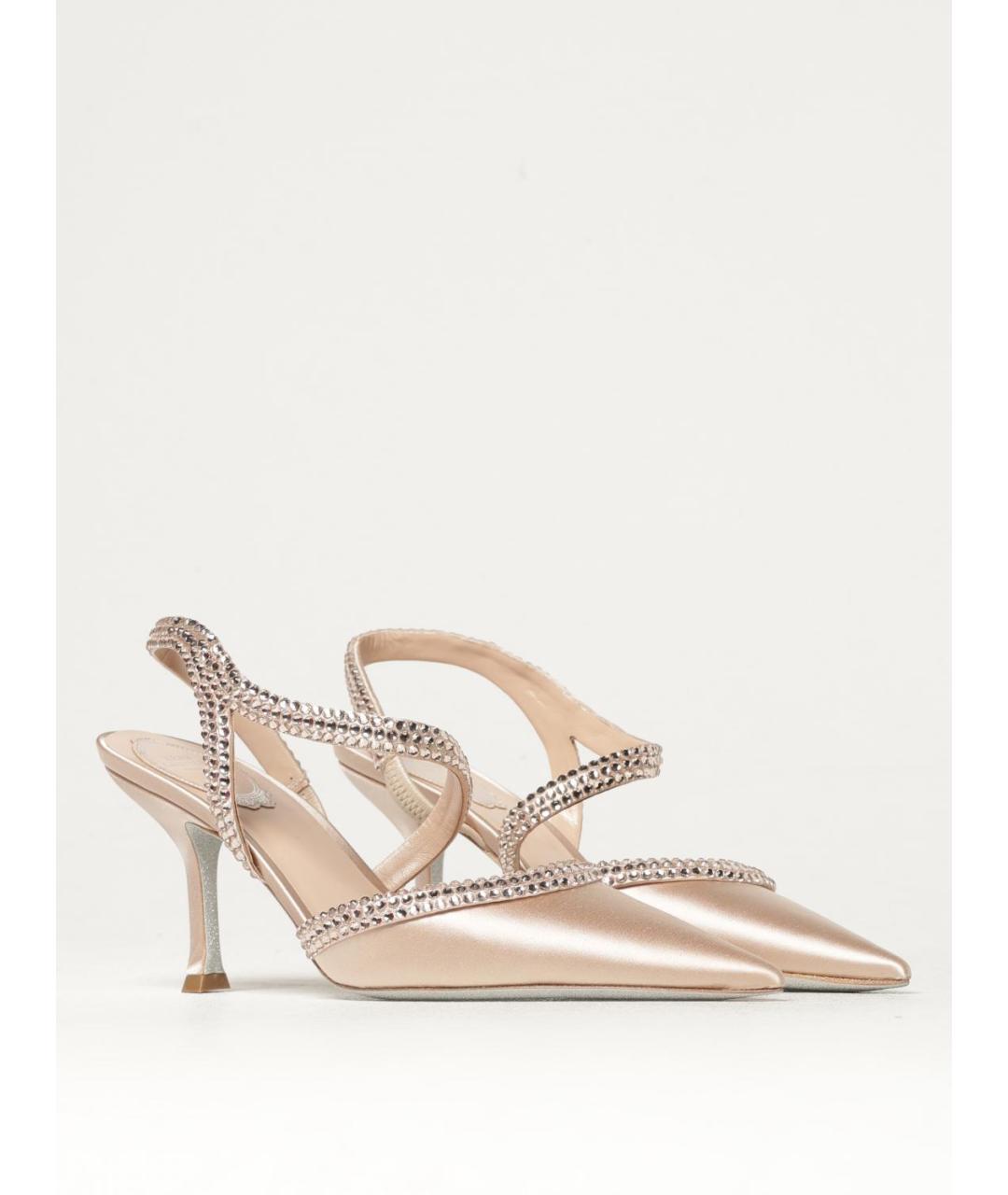 RENE CAOVILLA Бежевые текстильные туфли, фото 2