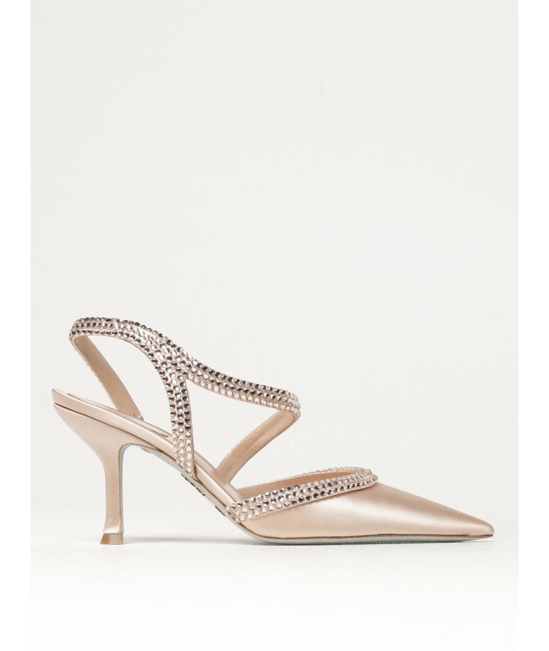 RENE CAOVILLA Бежевые текстильные туфли, фото 5