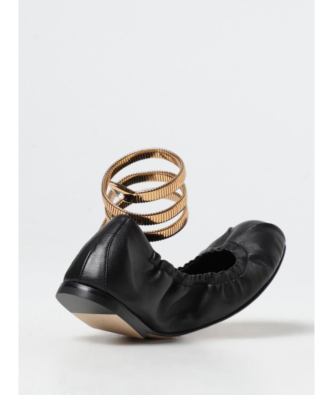 RENE CAOVILLA Черные кожаные балетки, фото 3