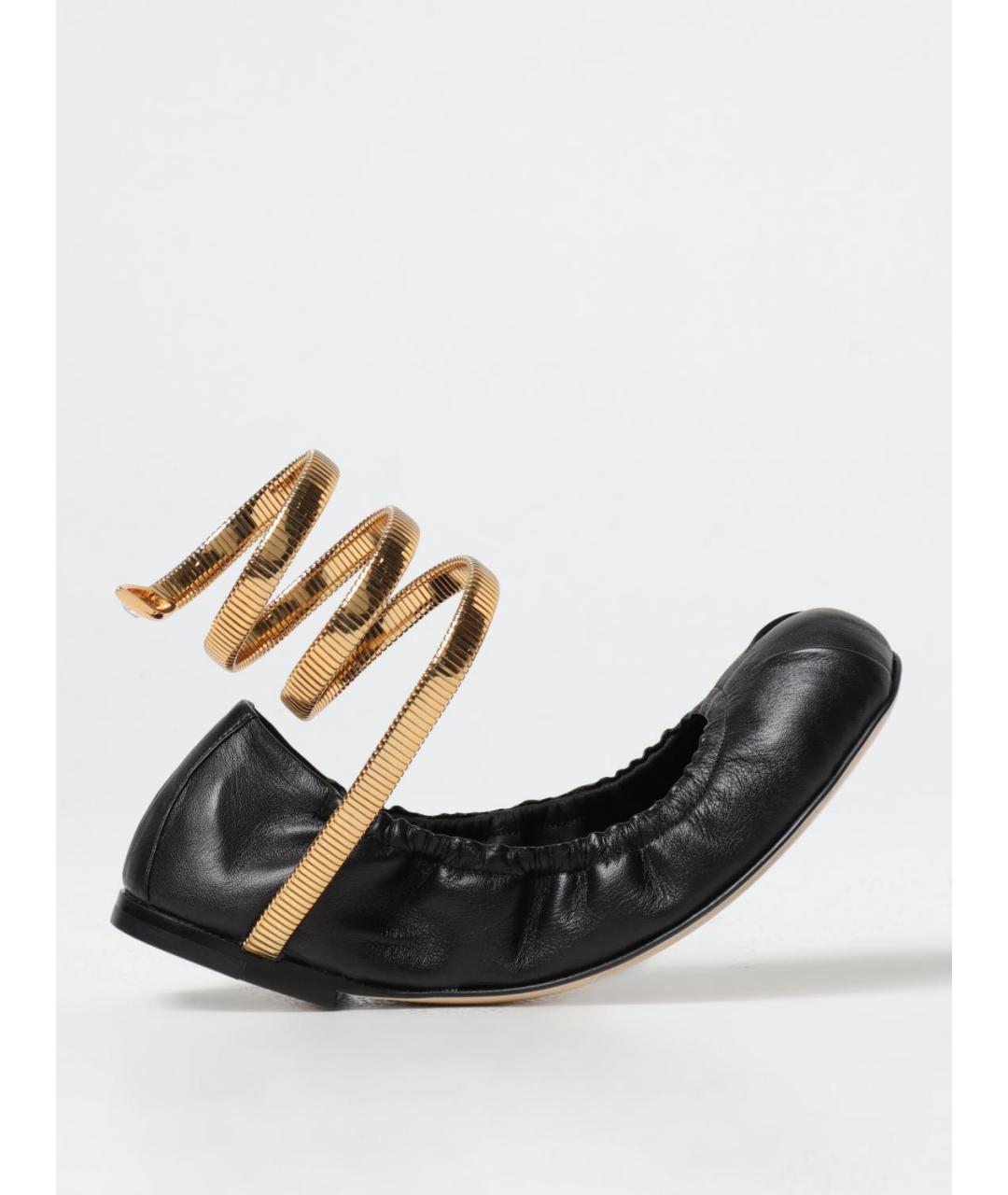RENE CAOVILLA Черные кожаные балетки, фото 5