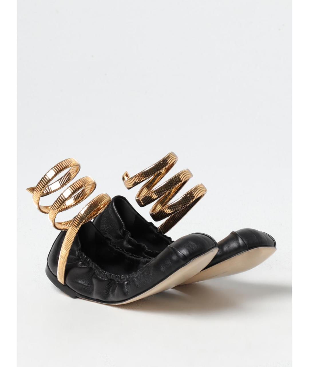 RENE CAOVILLA Черные кожаные балетки, фото 2