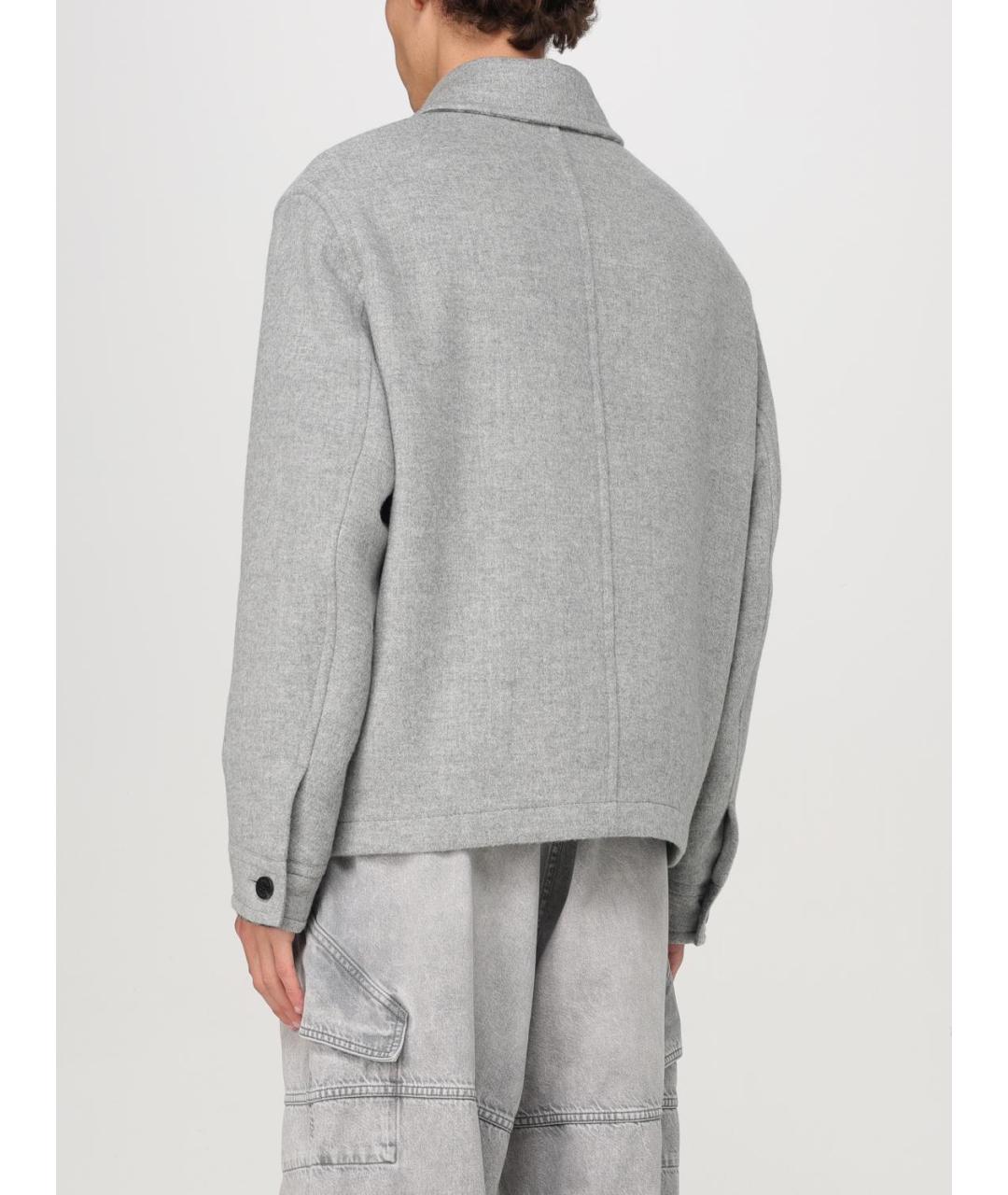 VERSACE Серая шерстяная куртка, фото 4