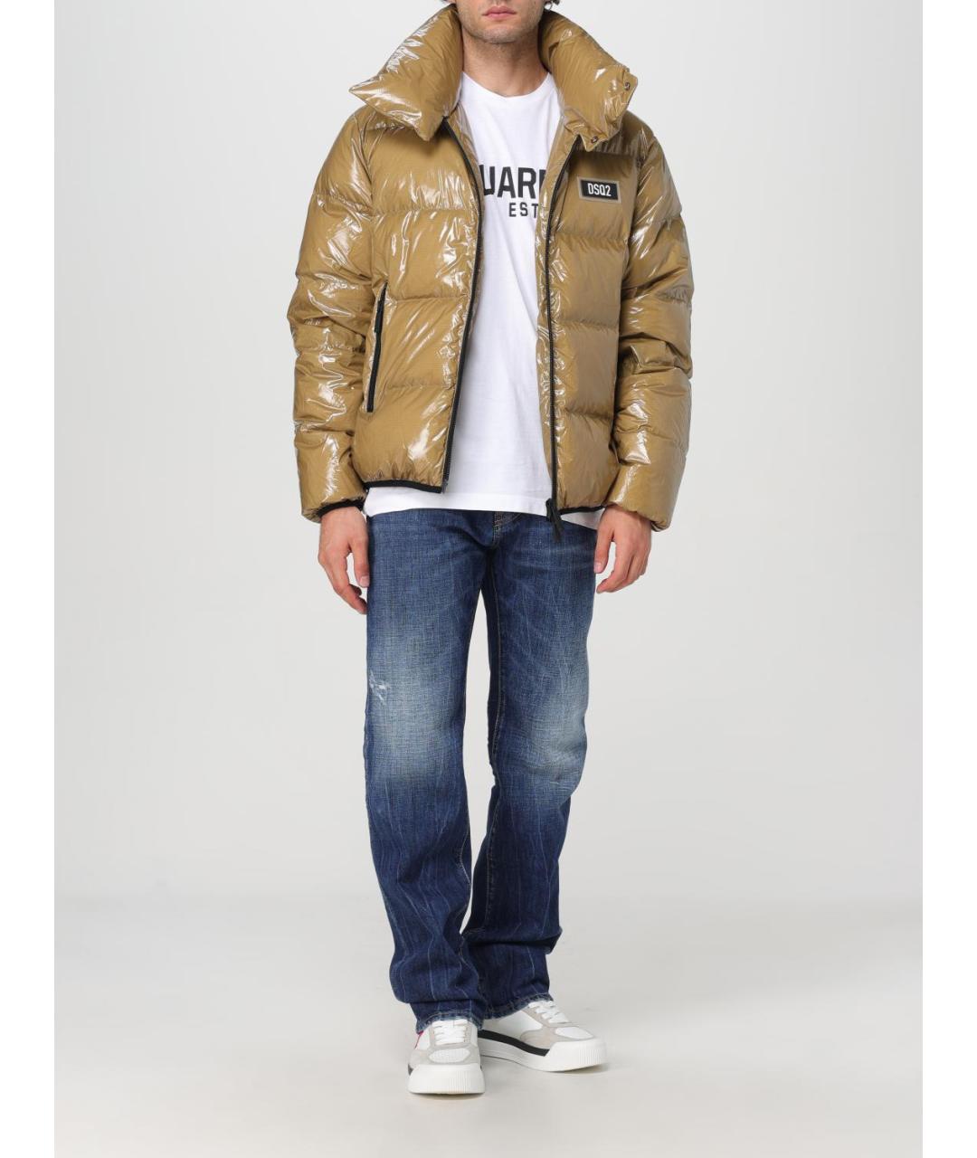 DSQUARED2 Синие хлопковые прямые джинсы, фото 2