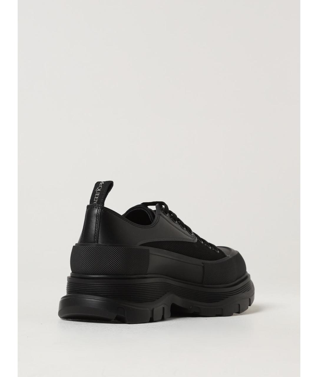 ALEXANDER MCQUEEN Черные кожаные низкие кроссовки / кеды, фото 3