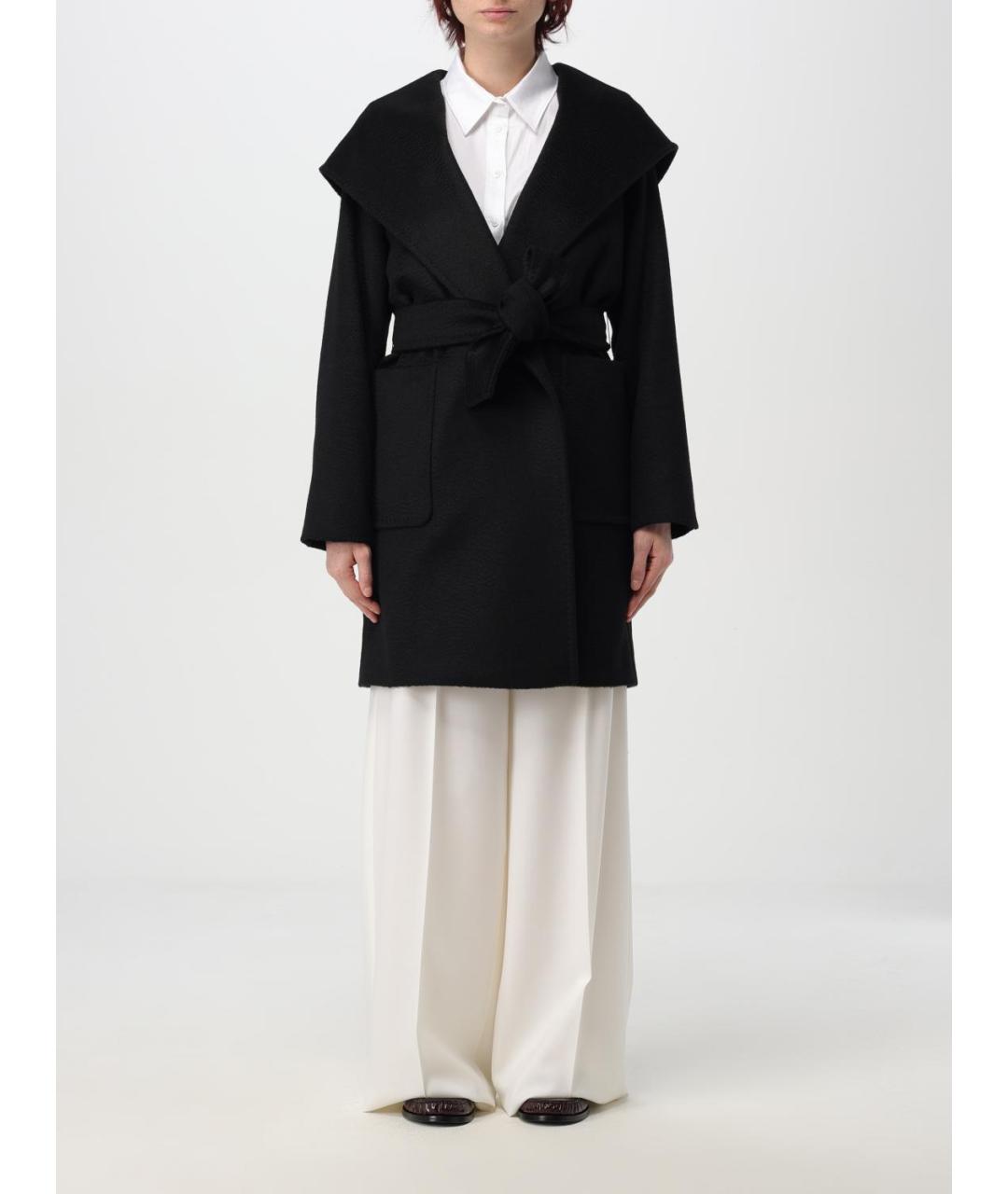 MAX MARA Черное шерстяное пальто, фото 5