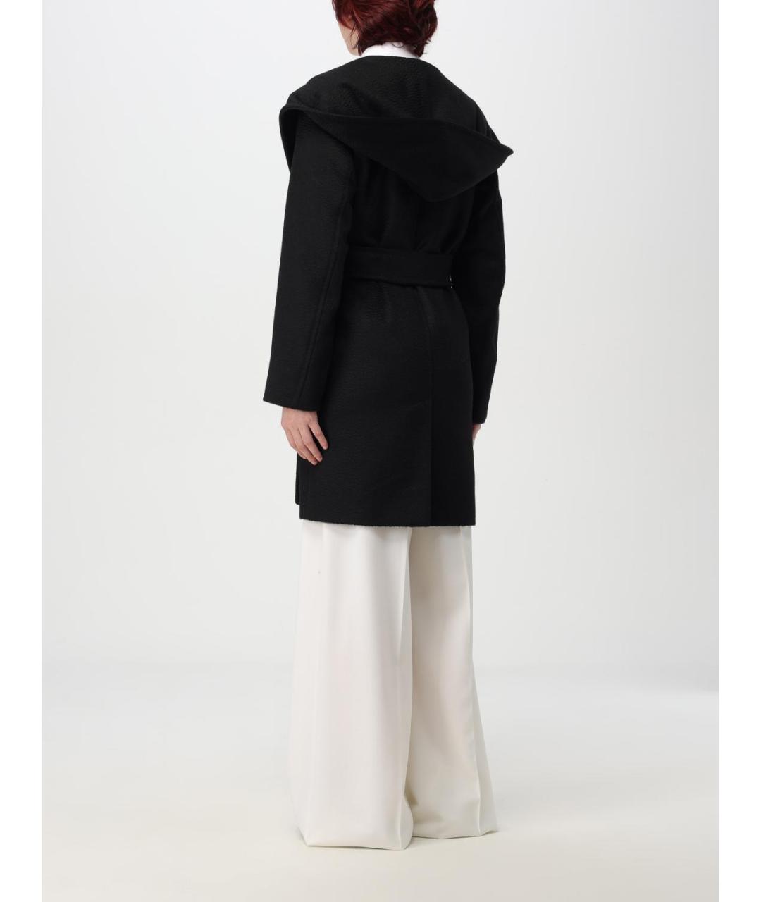 MAX MARA Черное шерстяное пальто, фото 2