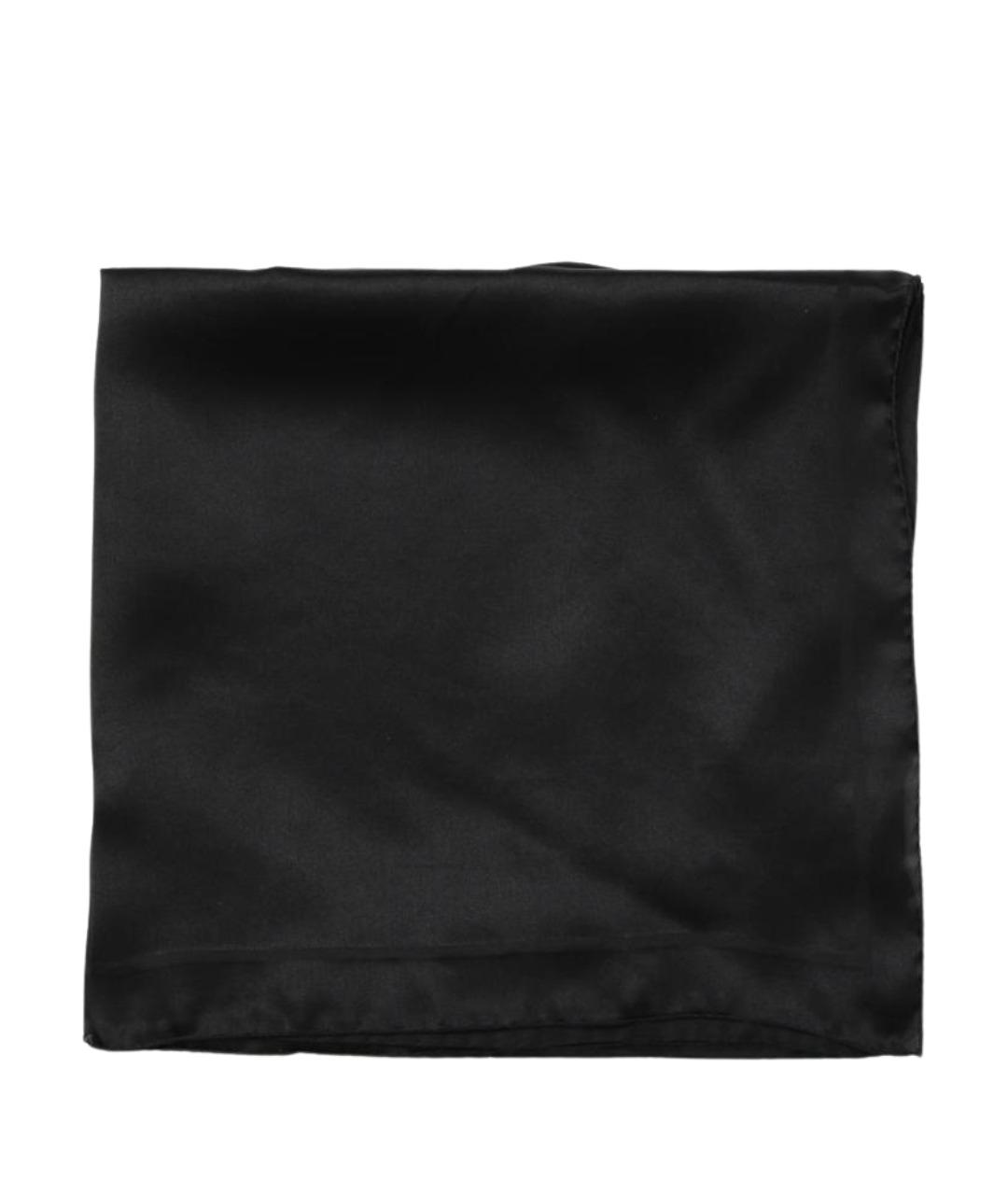 SAINT LAURENT Черный шелковый шарф, фото 1