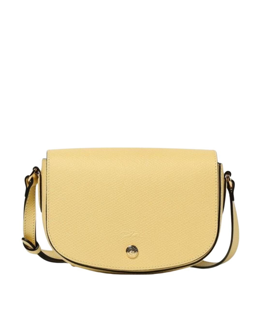 LONGCHAMP Желтая кожаная сумка через плечо, фото 1