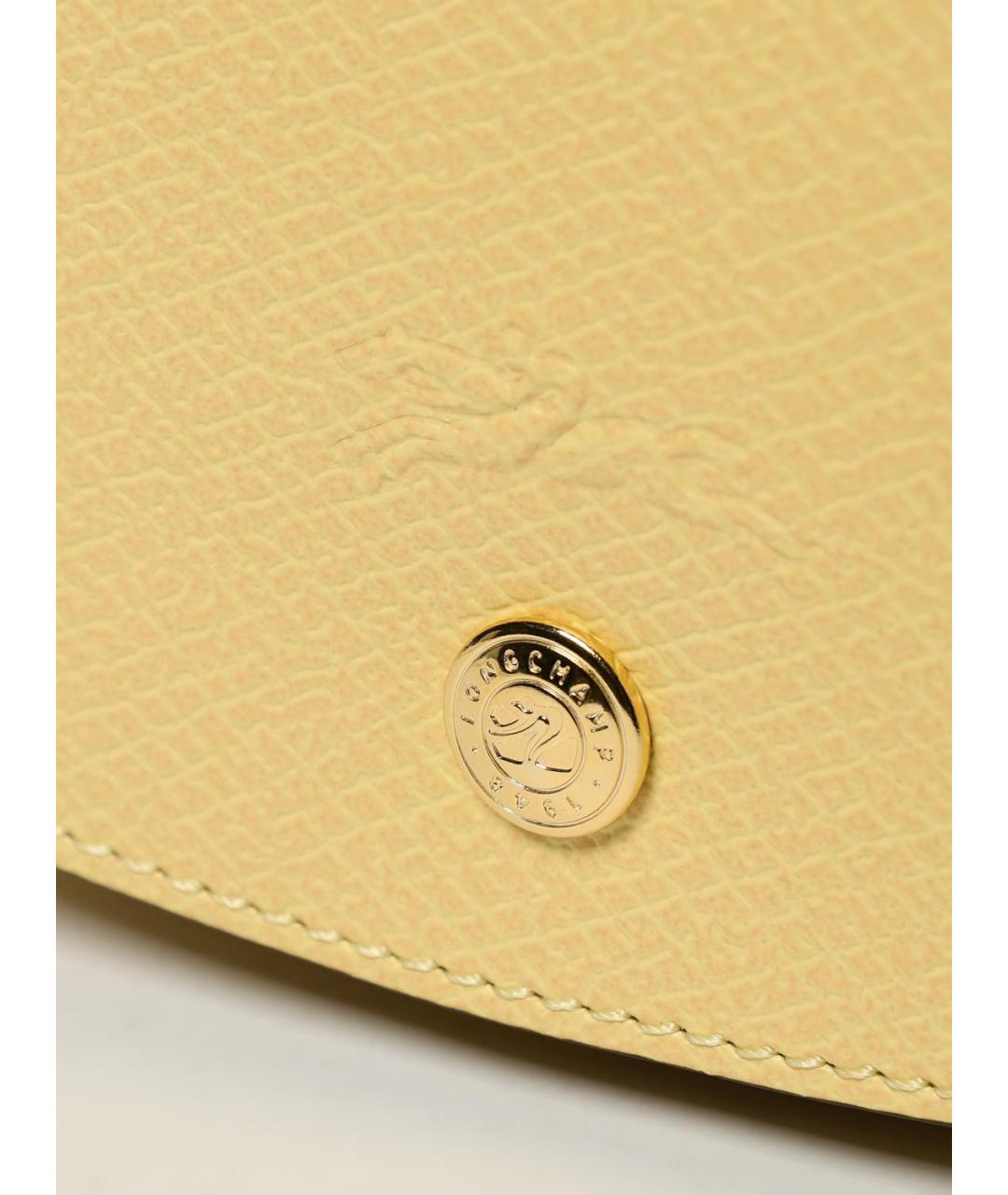 LONGCHAMP Желтая кожаная сумка через плечо, фото 3