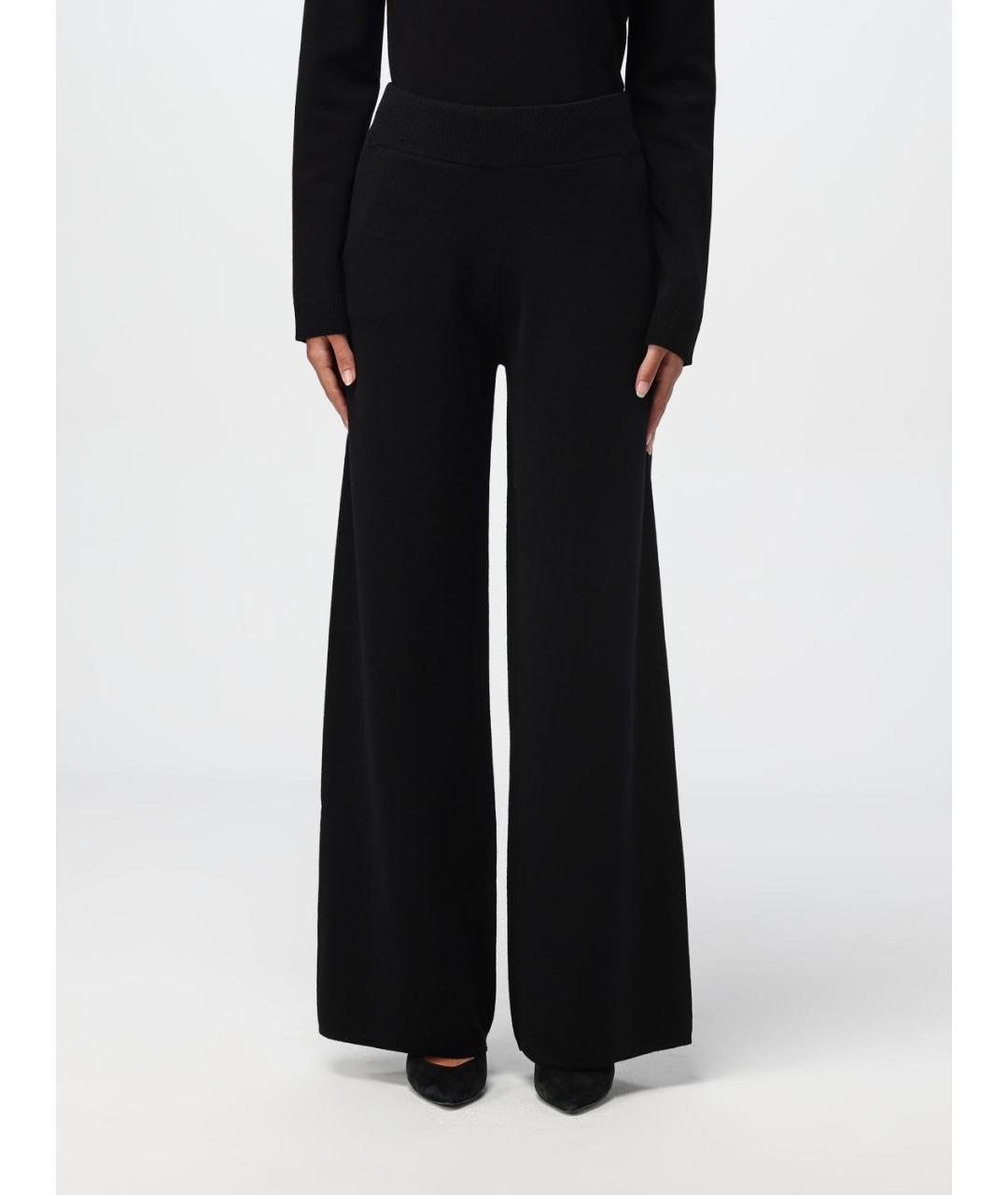 MAX MARA Черные шерстяные брюки широкие, фото 5