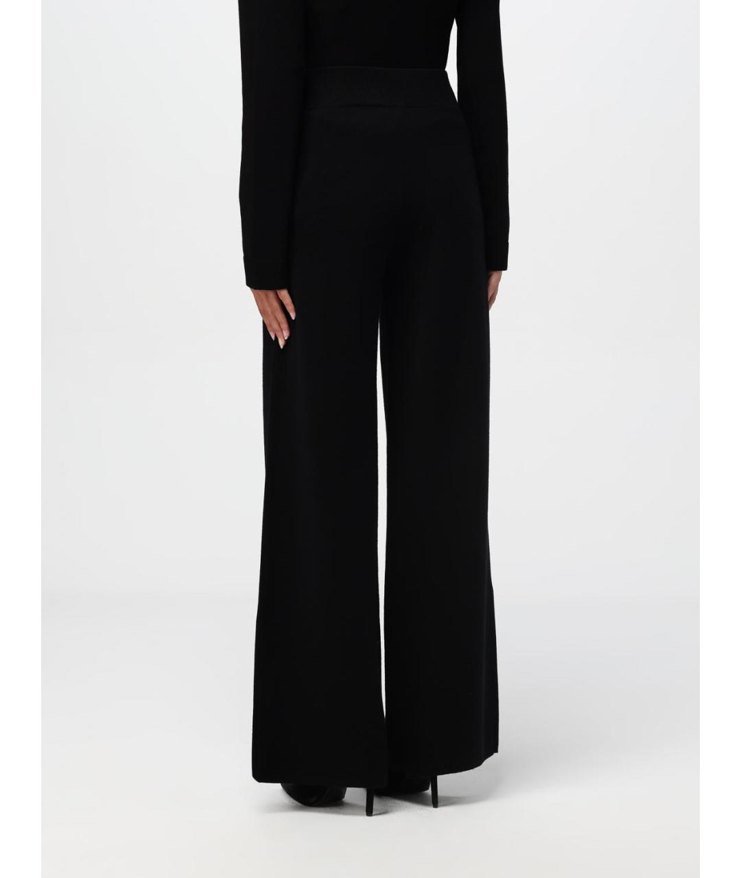 MAX MARA Черные шерстяные брюки широкие, фото 2