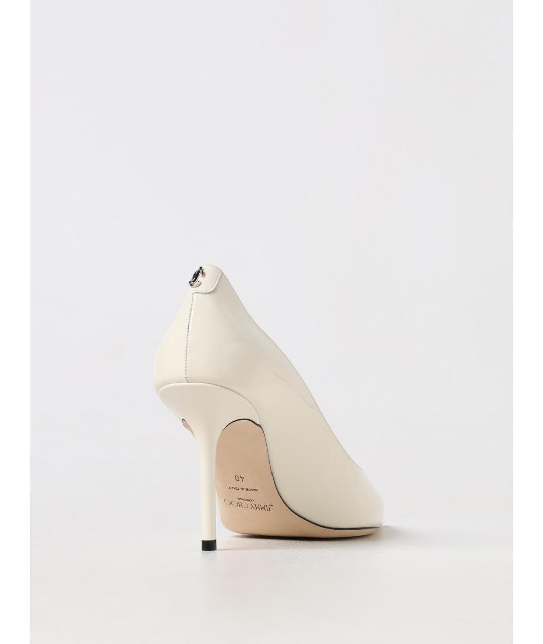 JIMMY CHOO Бежевые туфли из лакированной кожи, фото 3