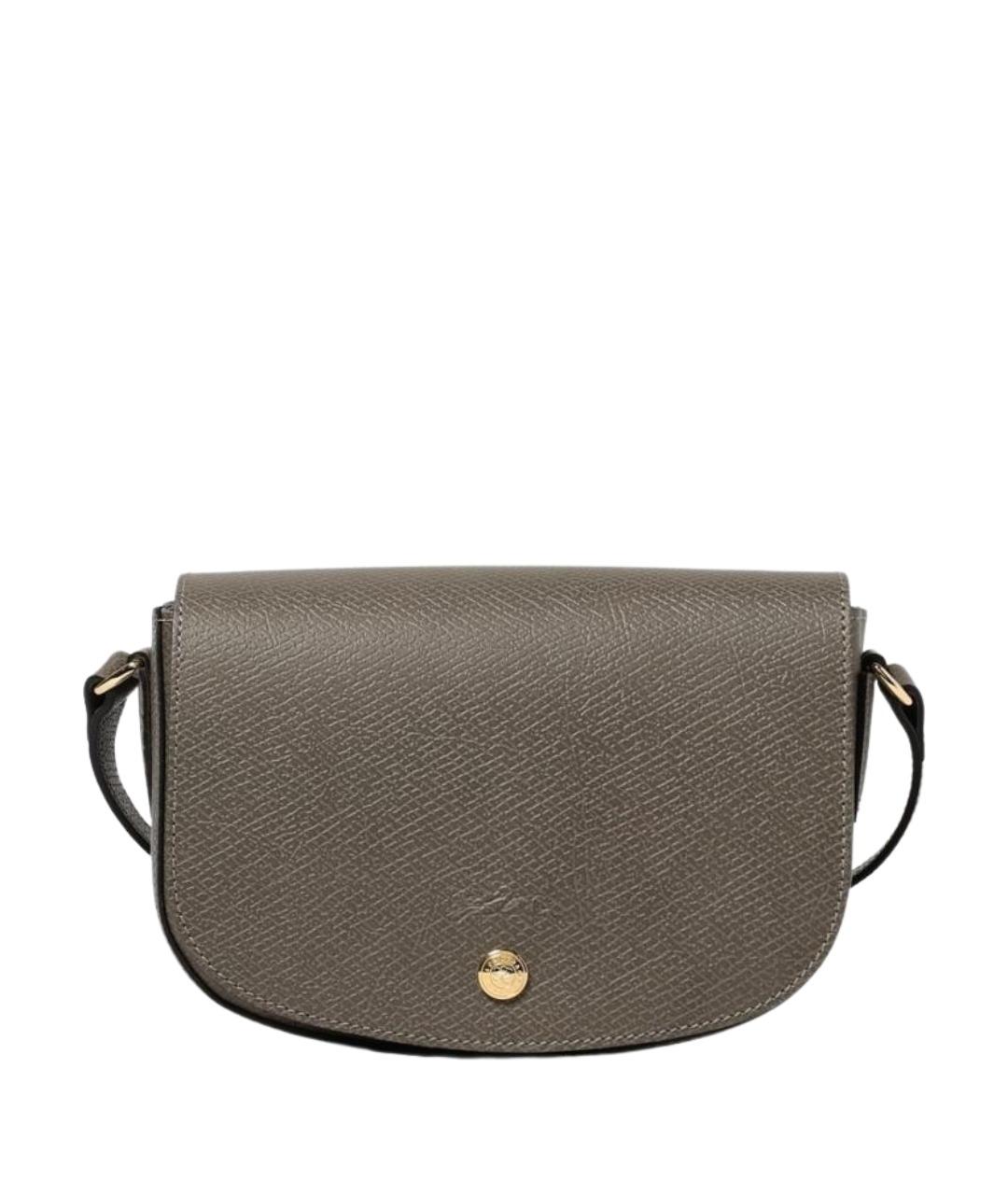 LONGCHAMP Серая кожаная сумка через плечо, фото 1