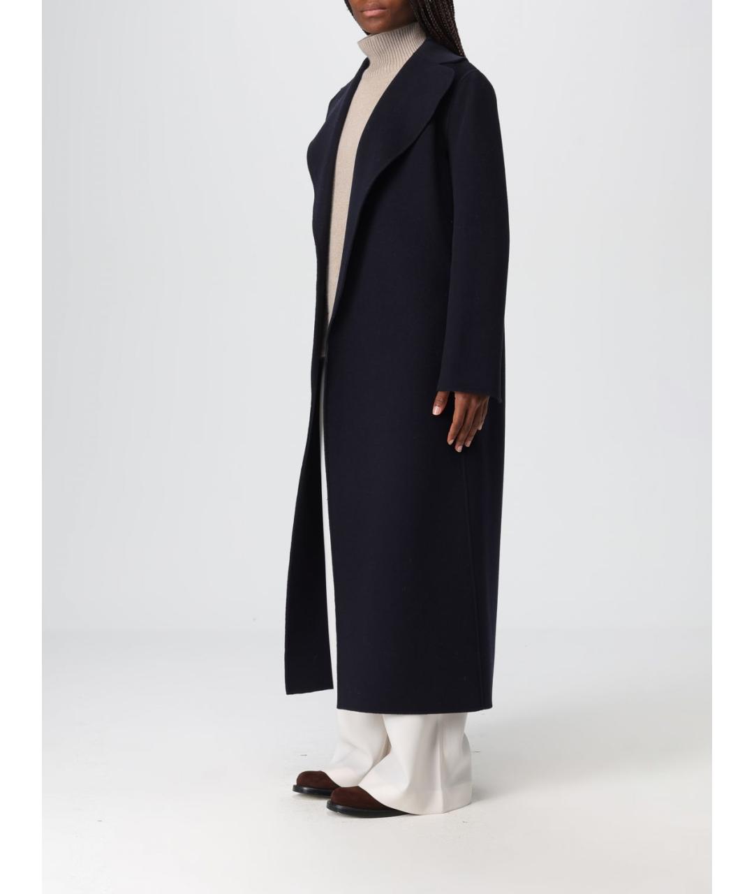 'S MAX MARA Синее шерстяное пальто, фото 4